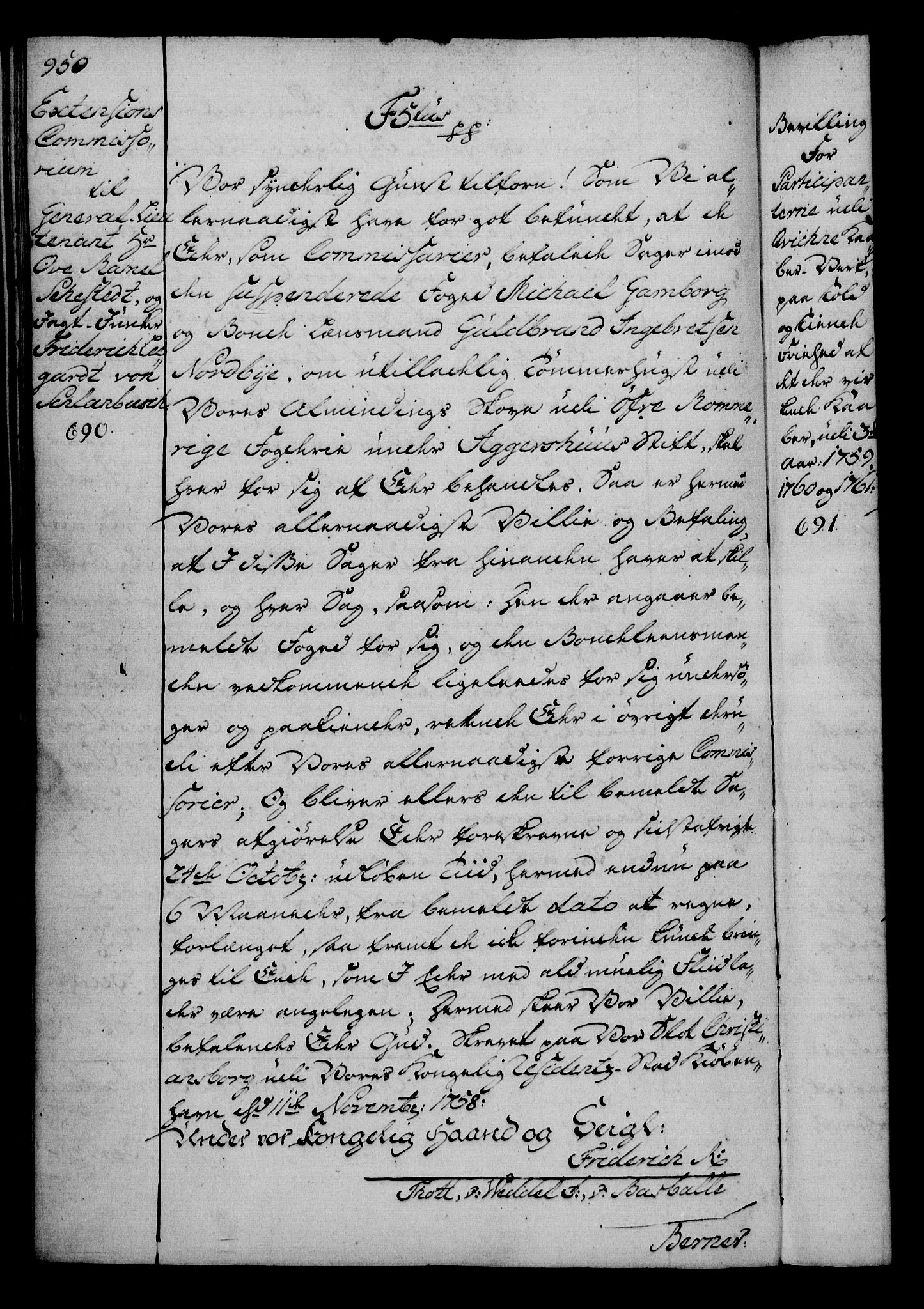 Rentekammeret, Kammerkanselliet, RA/EA-3111/G/Gg/Gga/L0006: Norsk ekspedisjonsprotokoll med register (merket RK 53.6), 1749-1759, p. 950