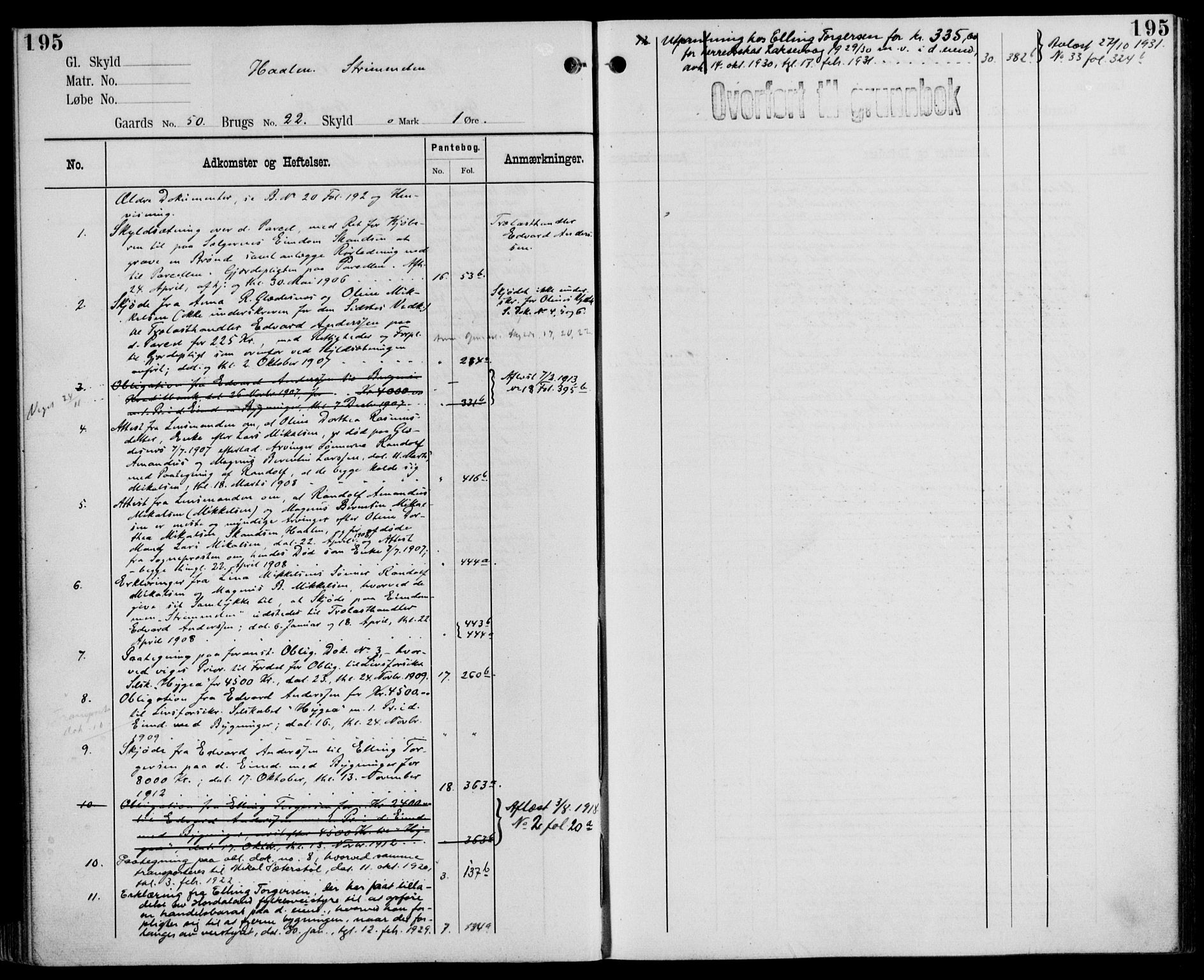 Midhordland sorenskriveri, AV/SAB-A-3001/1/G/Ga/Gab/L0110: Mortgage register no. II.A.b.110, p. 195