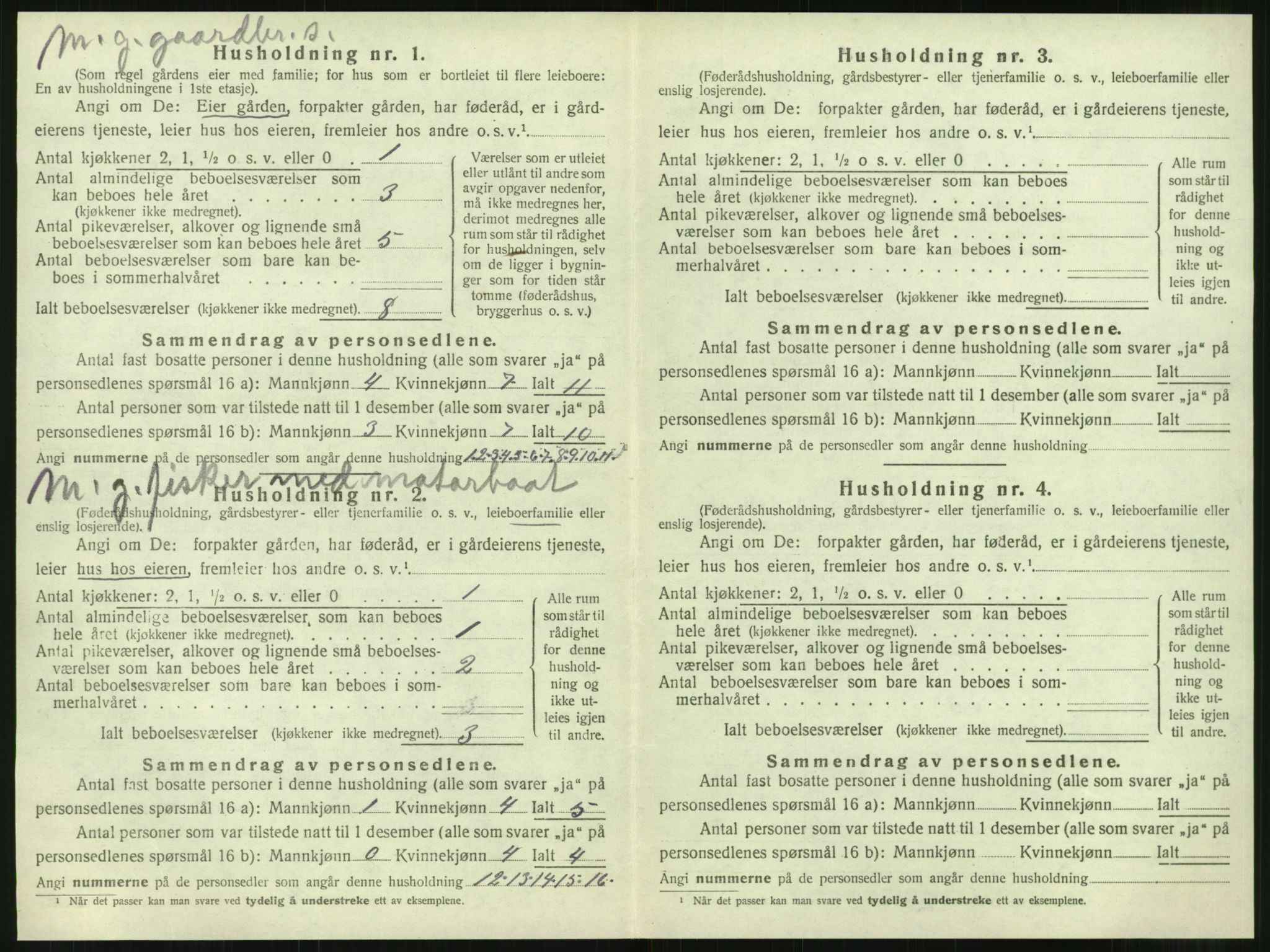 SAT, 1920 census for Tjøtta, 1920, p. 200