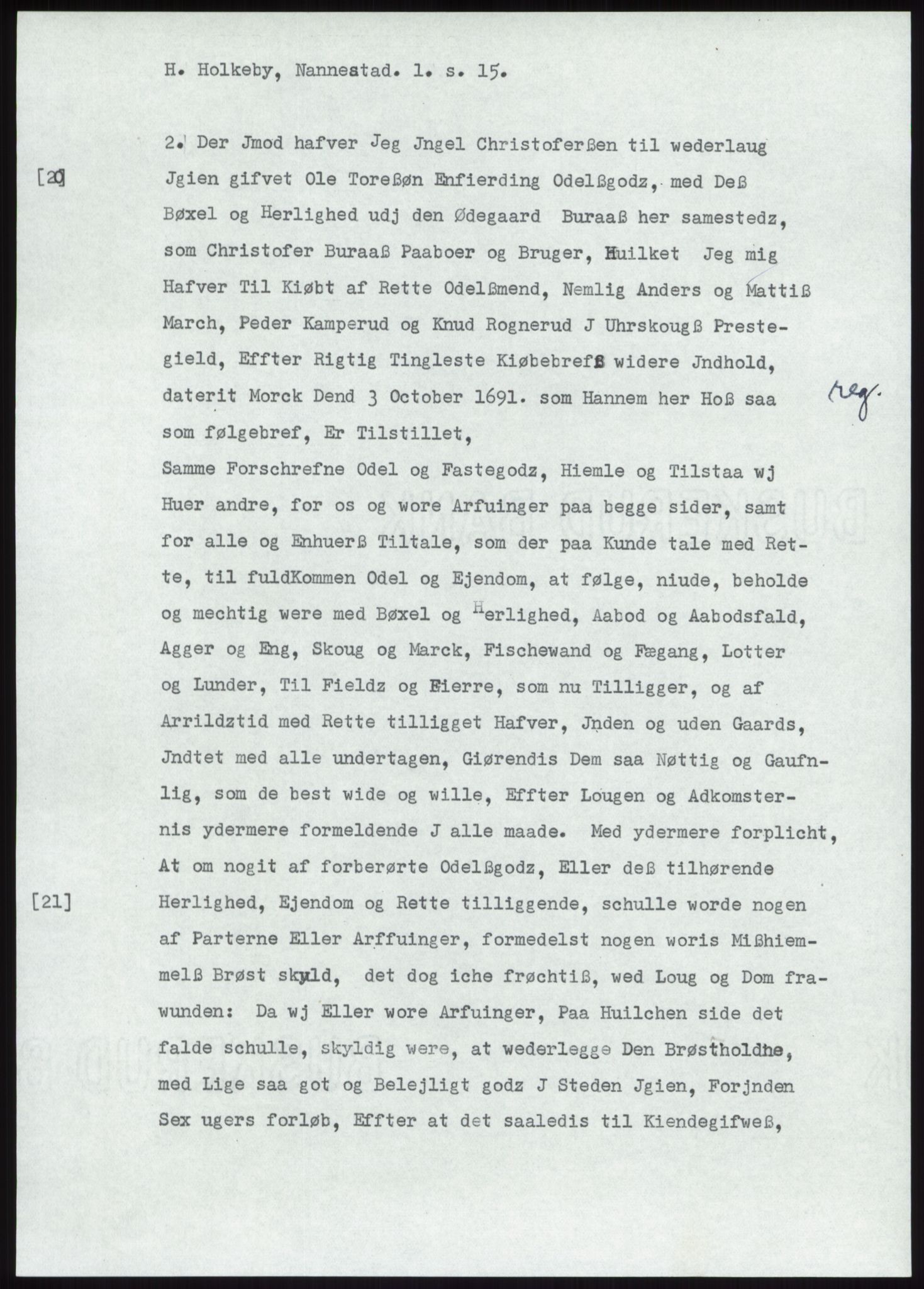 Samlinger til kildeutgivelse, Diplomavskriftsamlingen, RA/EA-4053/H/Ha, p. 1062