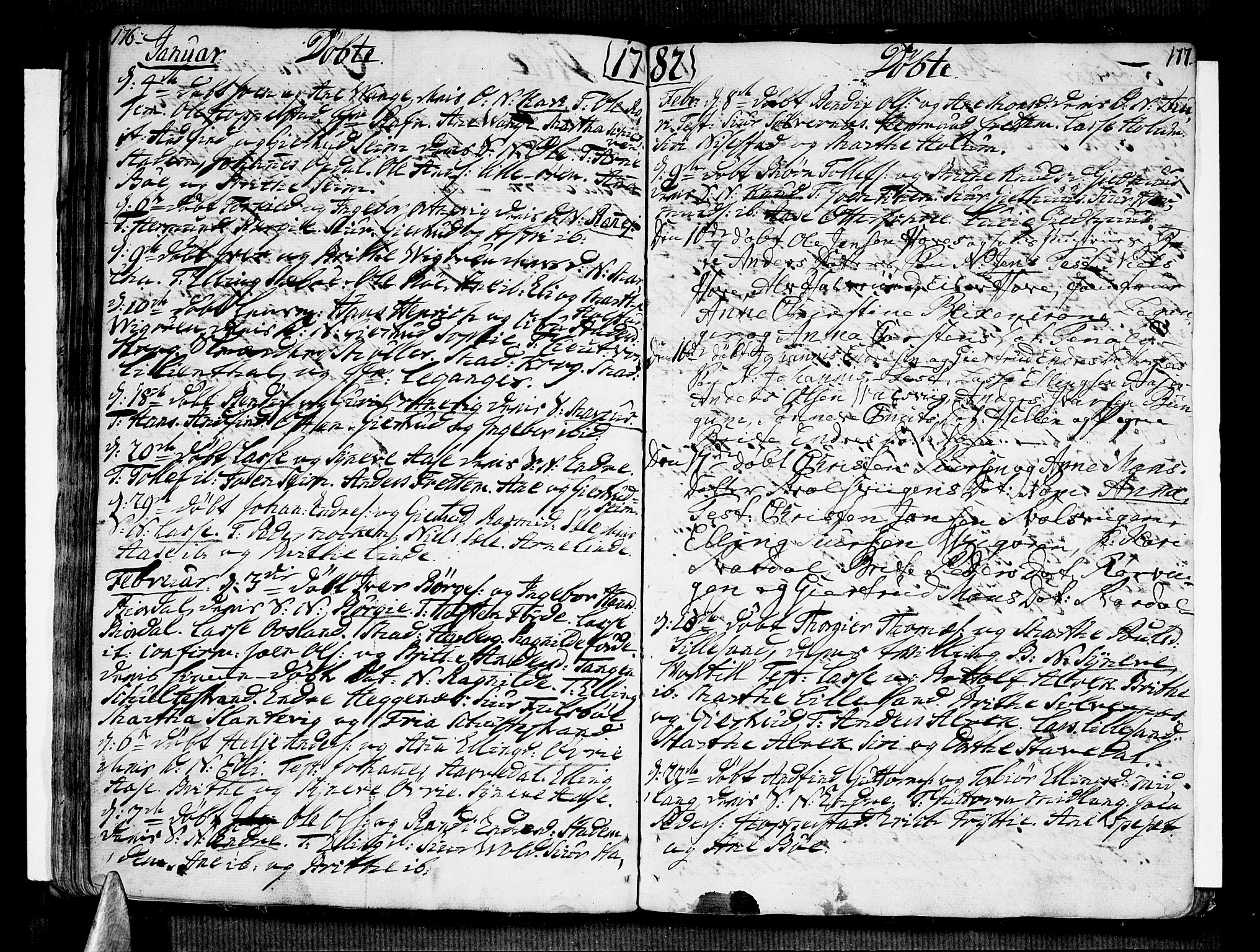 Vik sokneprestembete, AV/SAB-A-81501/H/Haa/Haaa/L0004: Parish register (official) no. A 4, 1772-1783, p. 176-177