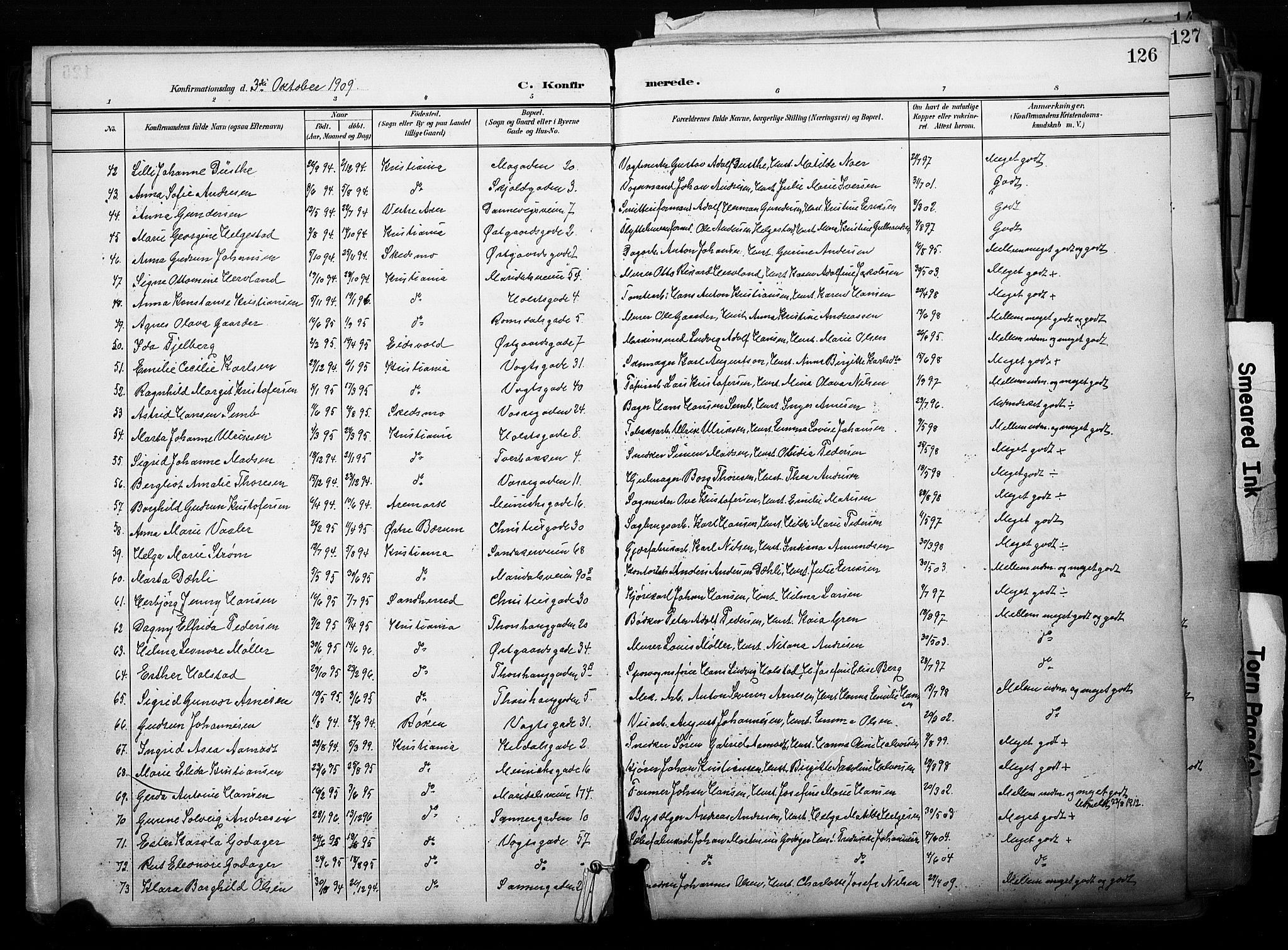 Sagene prestekontor Kirkebøker, SAO/A-10796/F/L0005: Parish register (official) no. 5, 1898-1911, p. 126