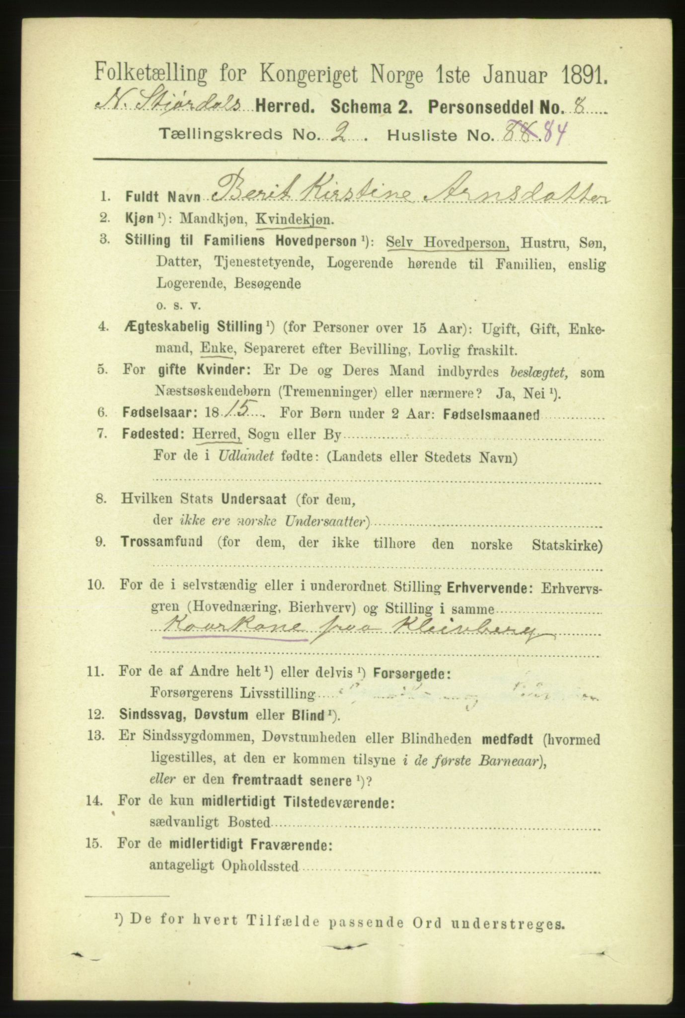 RA, 1891 census for 1714 Nedre Stjørdal, 1891, p. 946