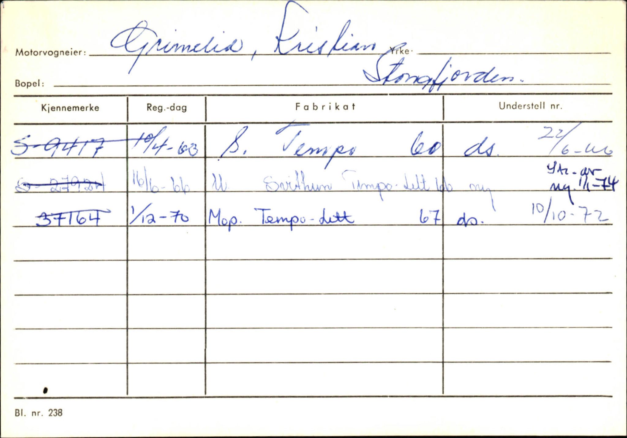 Statens vegvesen, Sogn og Fjordane vegkontor, AV/SAB-A-5301/4/F/L0132: Eigarregister Askvoll A-Å. Balestrand A-Å, 1945-1975, p. 433