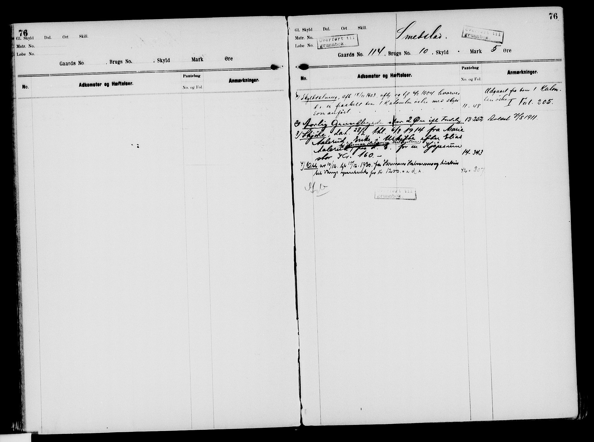 Nord-Hedmark sorenskriveri, SAH/TING-012/H/Ha/Had/Hade/L0003: Mortgage register no. 4.3, 1899-1940, p. 76