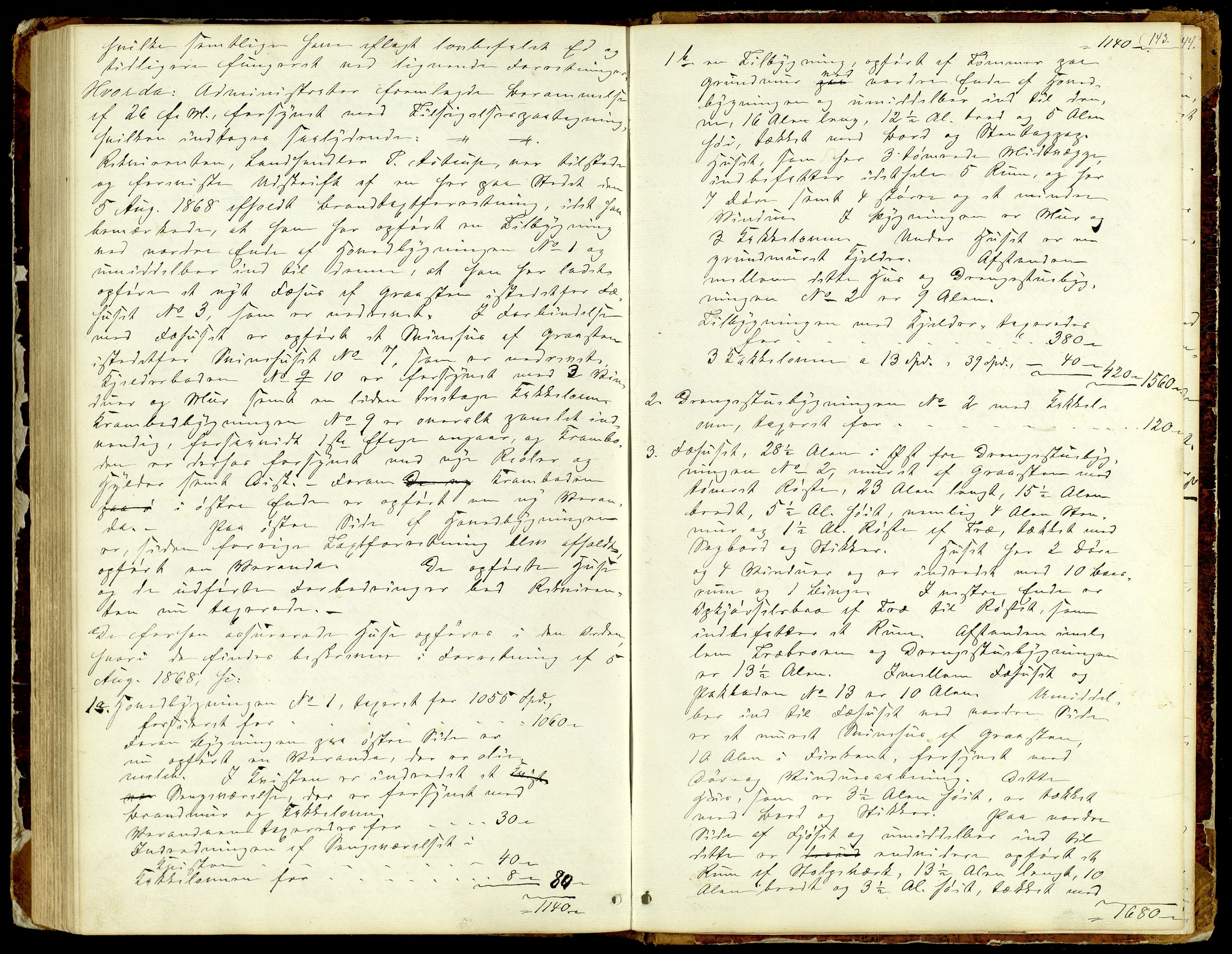 Norges Brannkasse, Våler, Hedmark, AV/SAH-NBRANV-019/F/L0001: Branntakstprotokoll, 1861-1876, p. 142b-143a