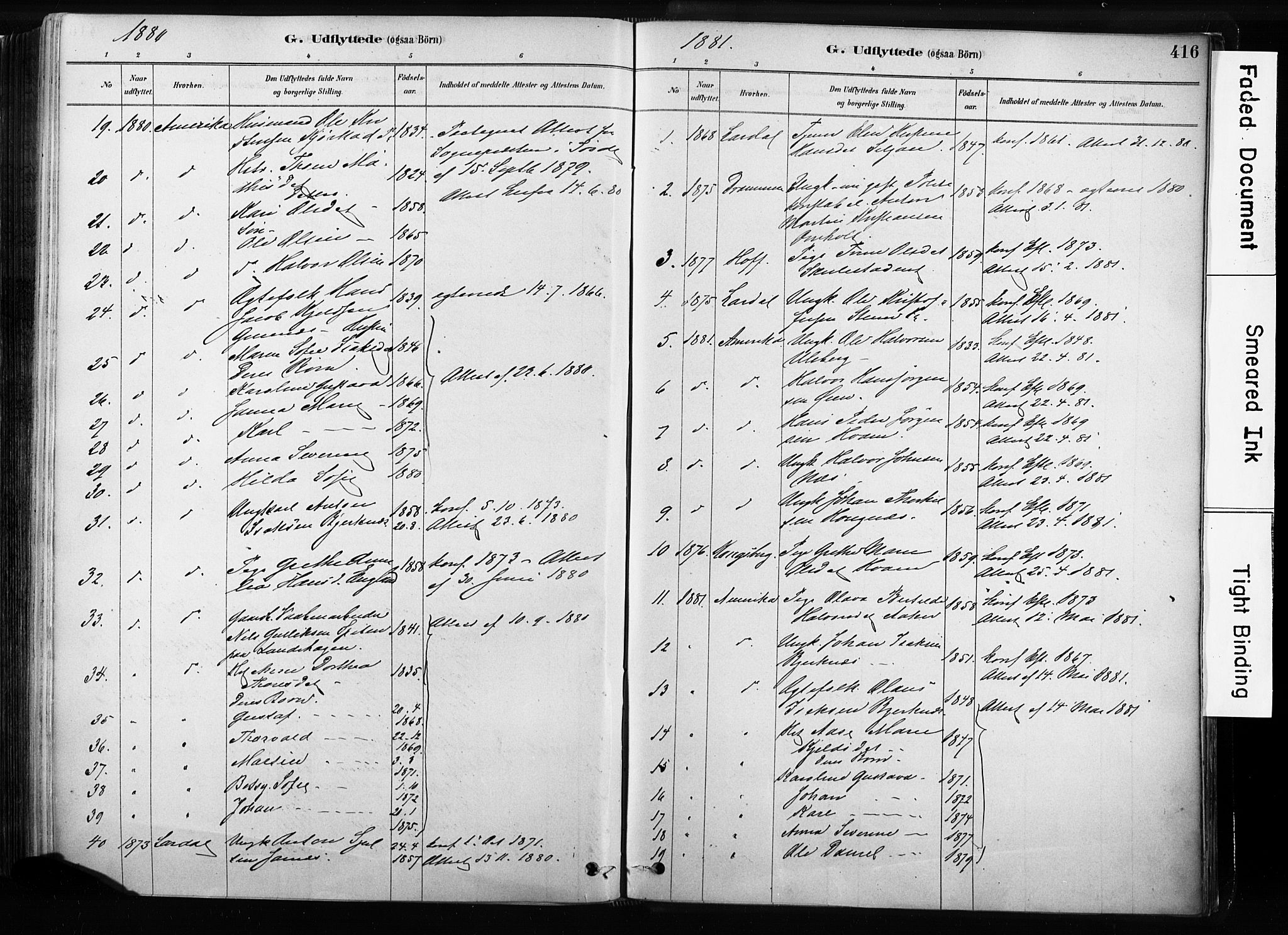 Sandsvær kirkebøker, SAKO/A-244/F/Fb/L0001: Parish register (official) no. II 1, 1878-1906, p. 416