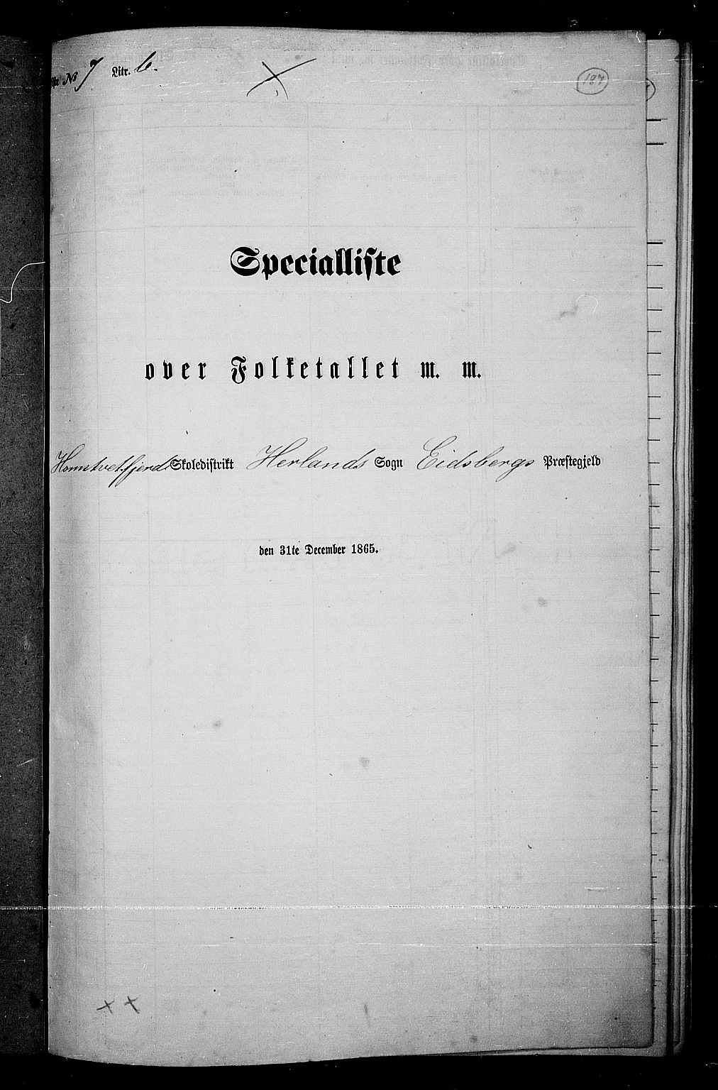 RA, 1865 census for Eidsberg, 1865, p. 168