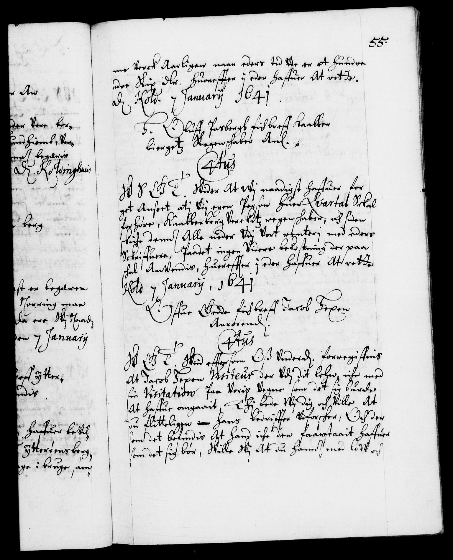 Danske Kanselli 1572-1799, AV/RA-EA-3023/F/Fc/Fca/Fcab/L0007: Norske tegnelser (mikrofilm), 1640-1648, p. 55a