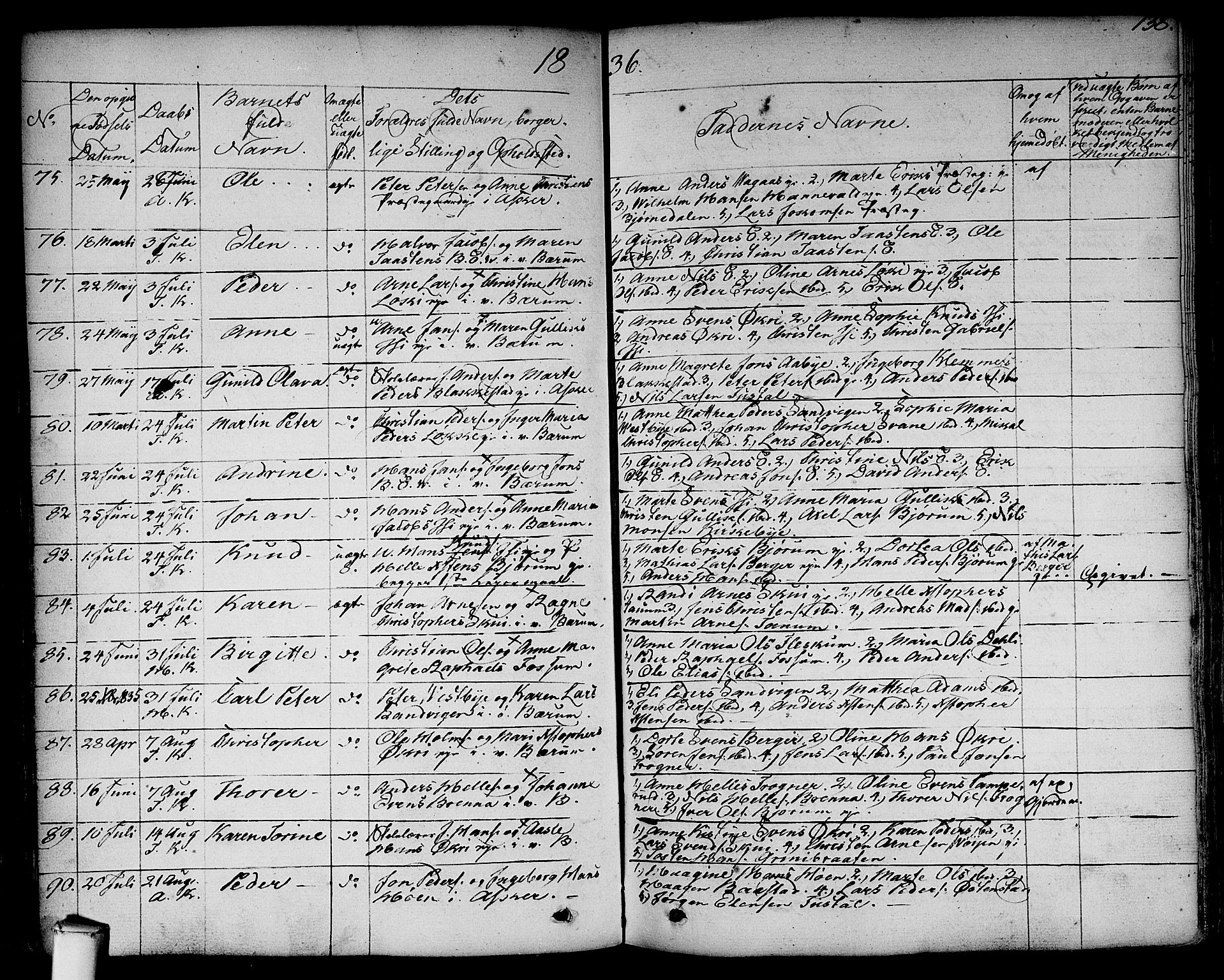 Asker prestekontor Kirkebøker, AV/SAO-A-10256a/F/Fa/L0007: Parish register (official) no. I 7, 1825-1864, p. 138