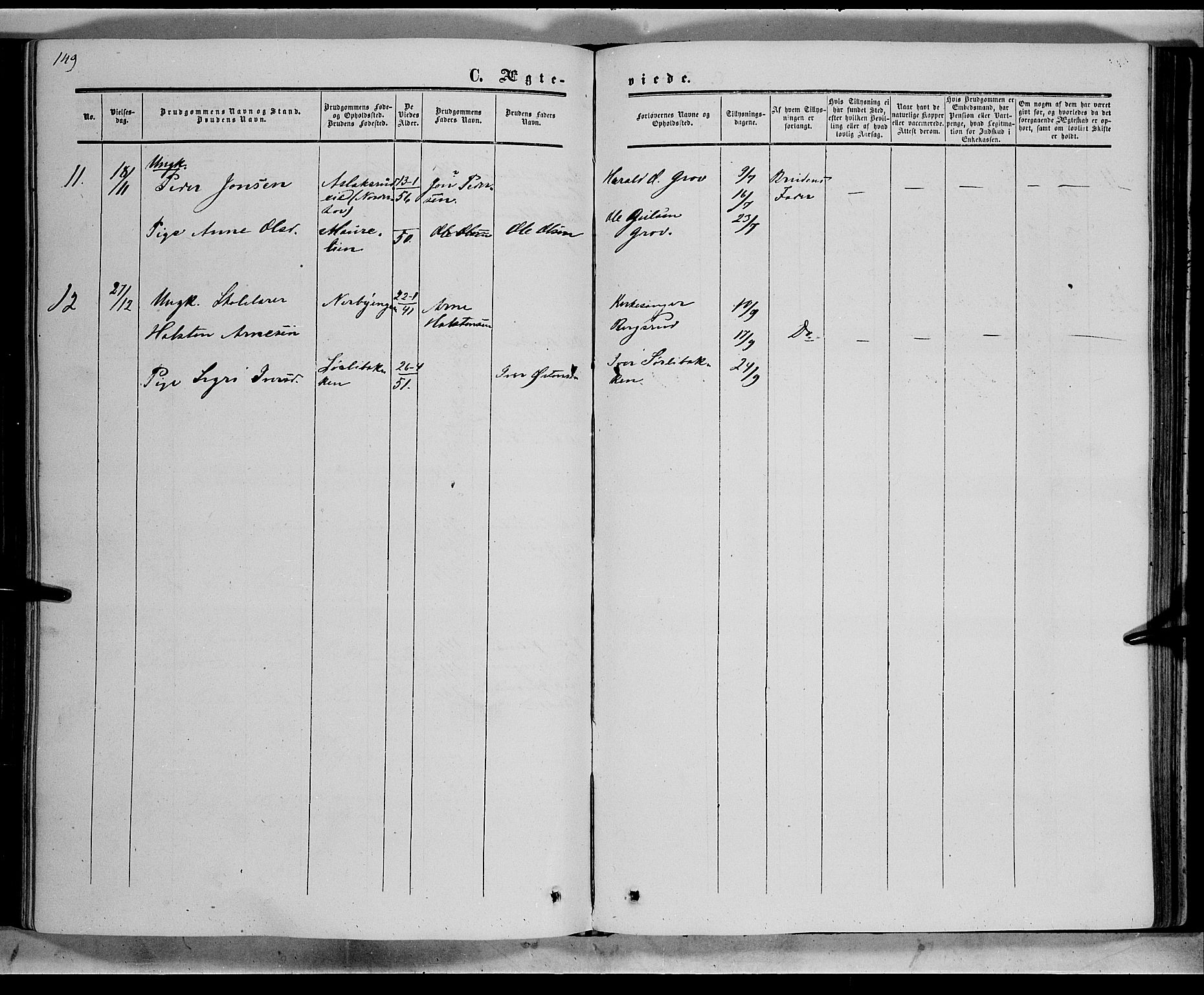 Sør-Aurdal prestekontor, AV/SAH-PREST-128/H/Ha/Haa/L0007: Parish register (official) no. 7, 1849-1876, p. 149