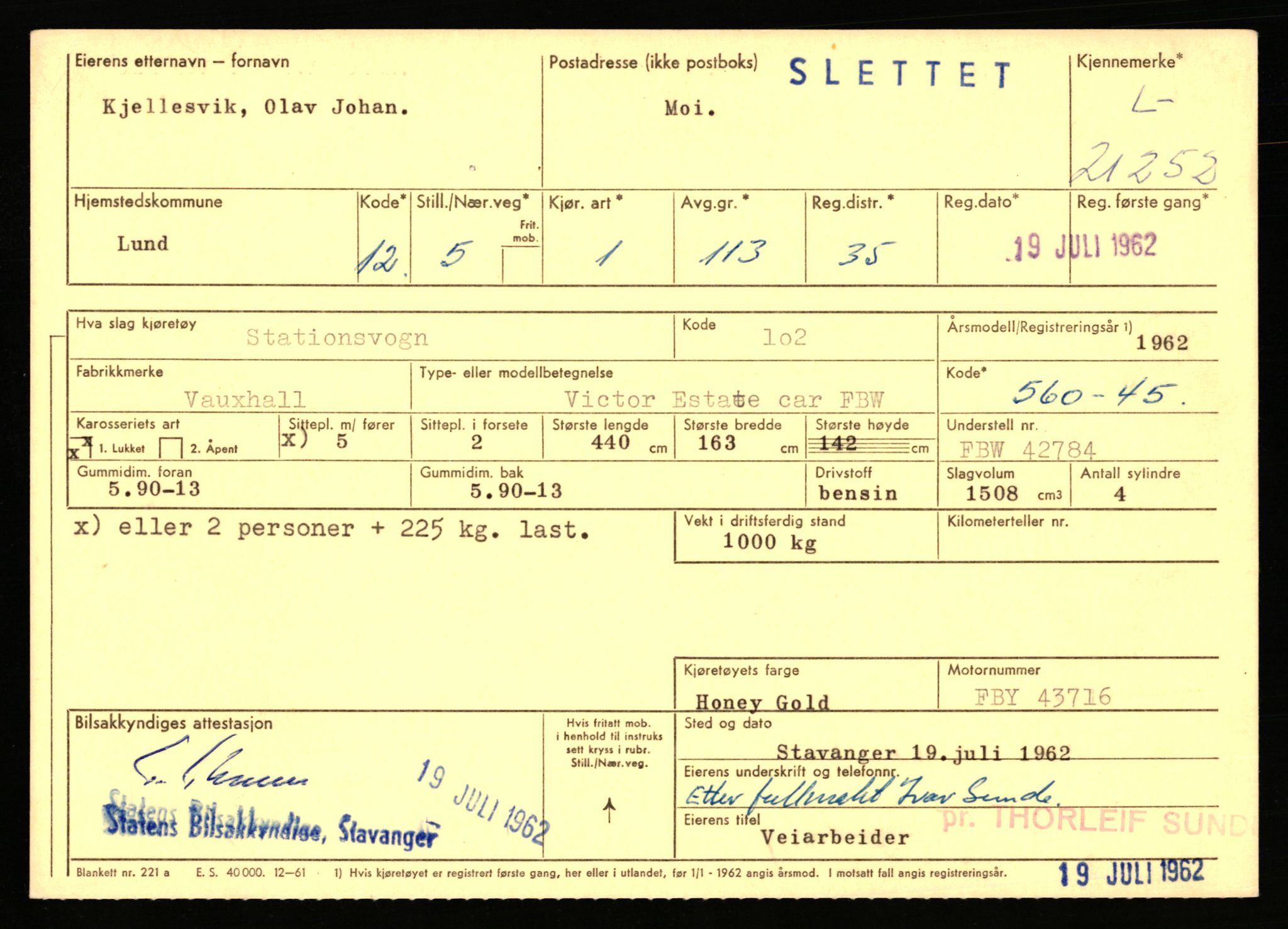 Stavanger trafikkstasjon, SAST/A-101942/0/F/L0037: L-20500 - L-21499, 1930-1971, p. 1937