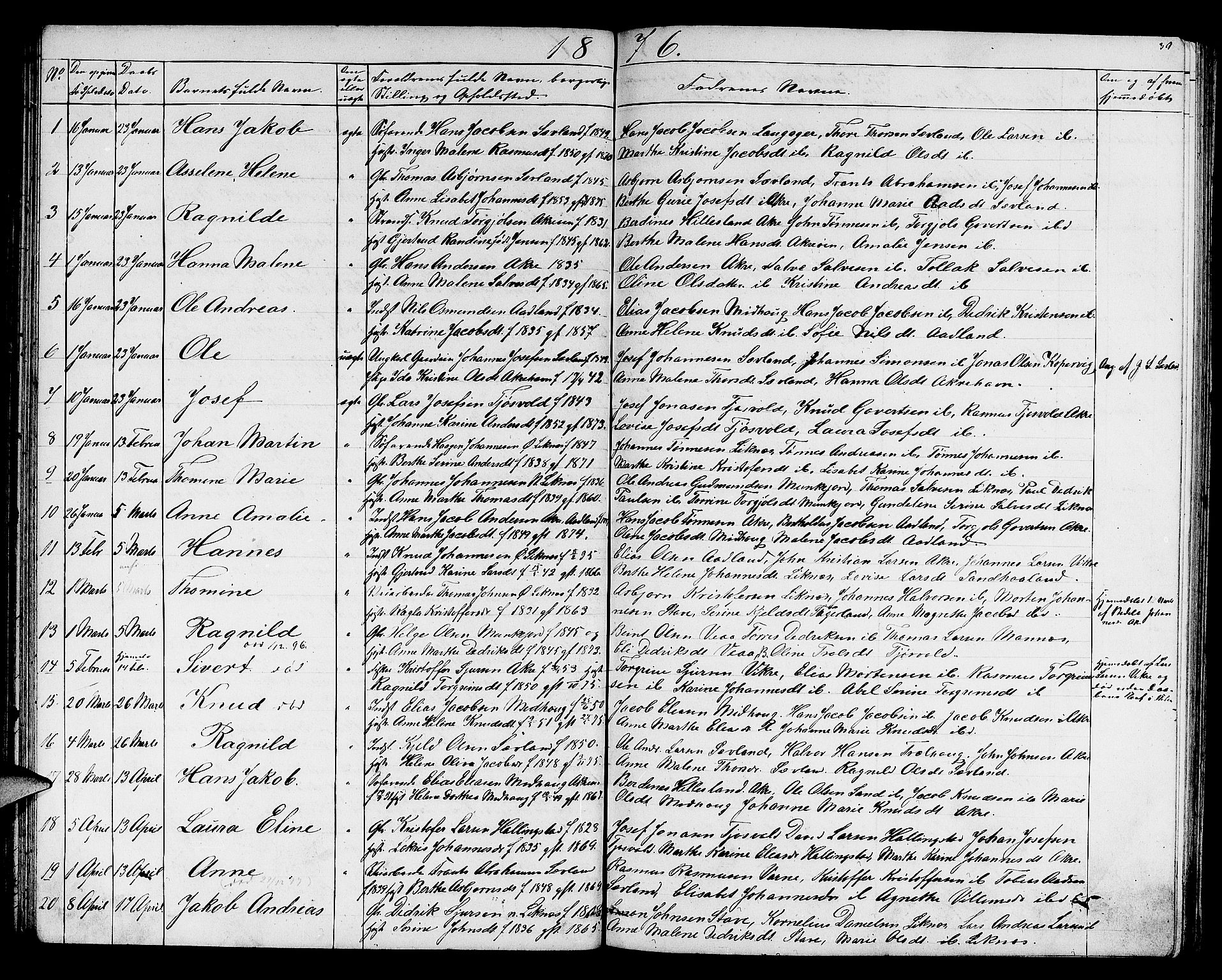Skudenes sokneprestkontor, SAST/A -101849/H/Ha/Hab/L0005: Parish register (copy) no. B 5, 1866-1881, p. 39