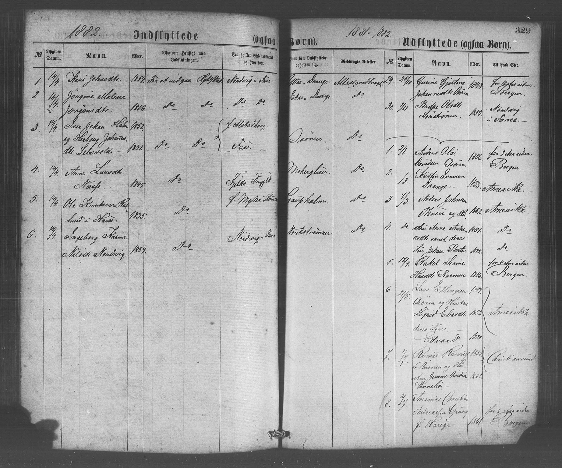 Os sokneprestembete, SAB/A-99929: Parish register (official) no. A 18, 1874-1884, p. 329