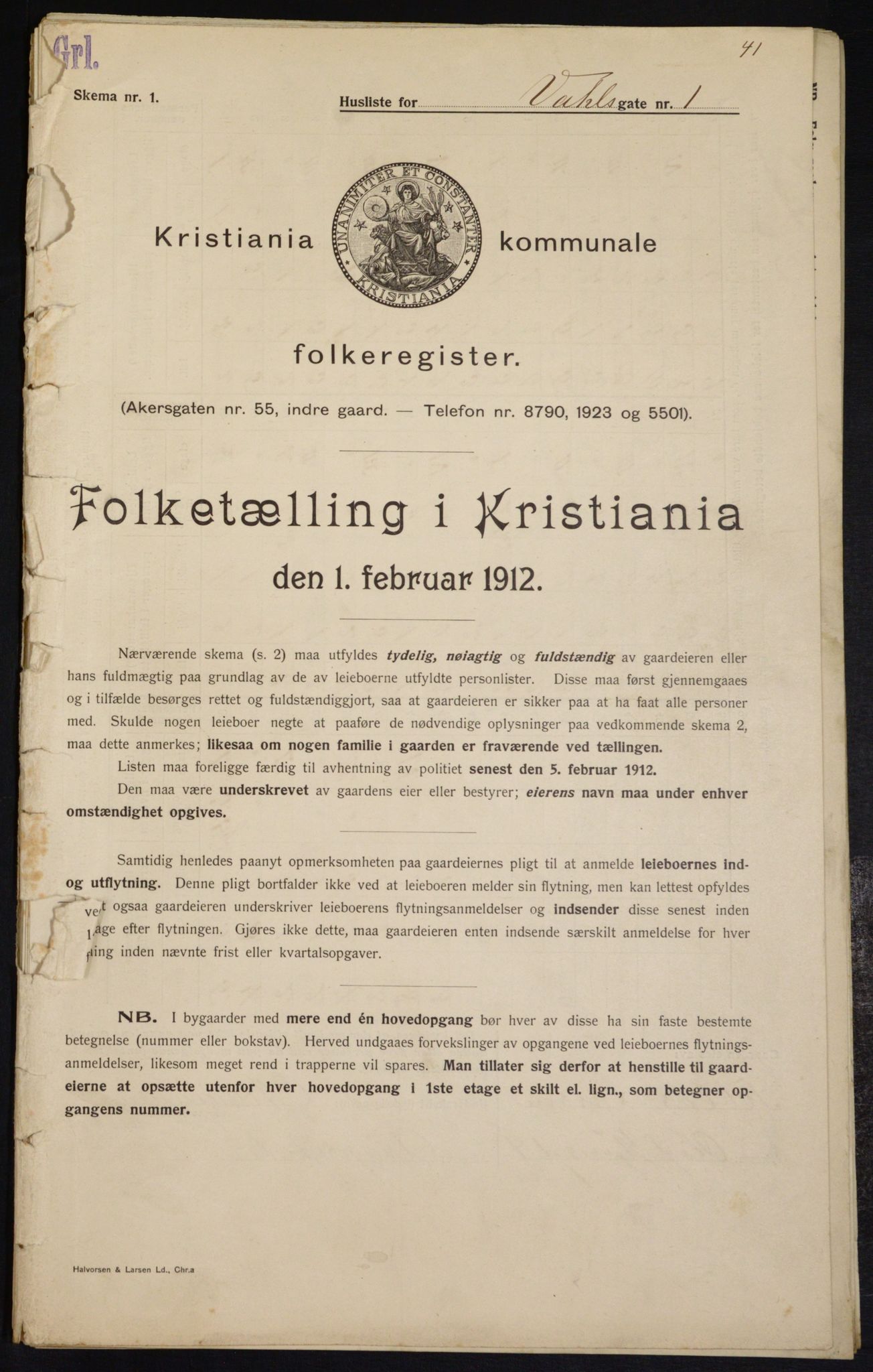 OBA, Municipal Census 1912 for Kristiania, 1912, p. 121388