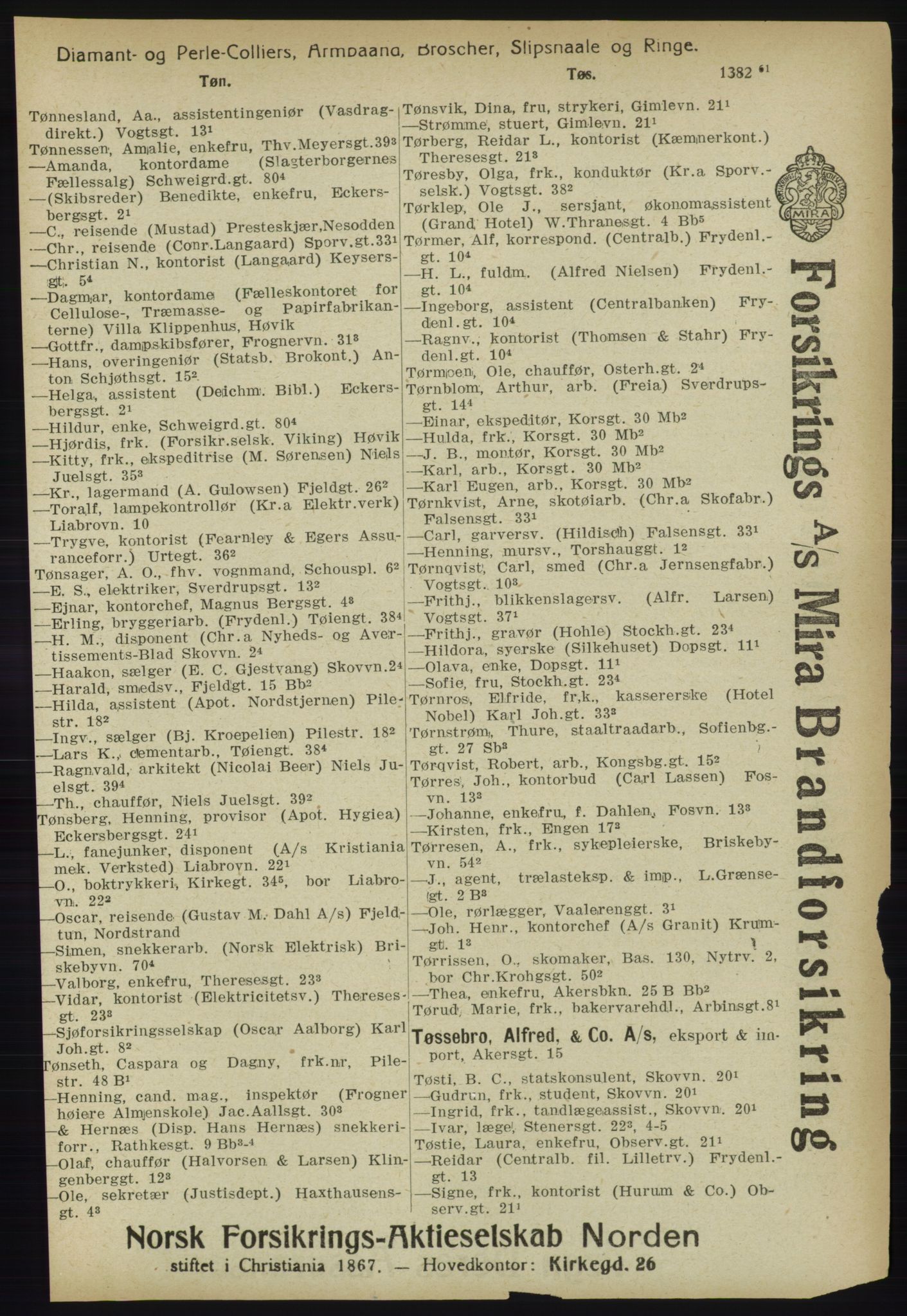 Kristiania/Oslo adressebok, PUBL/-, 1918, p. 1468