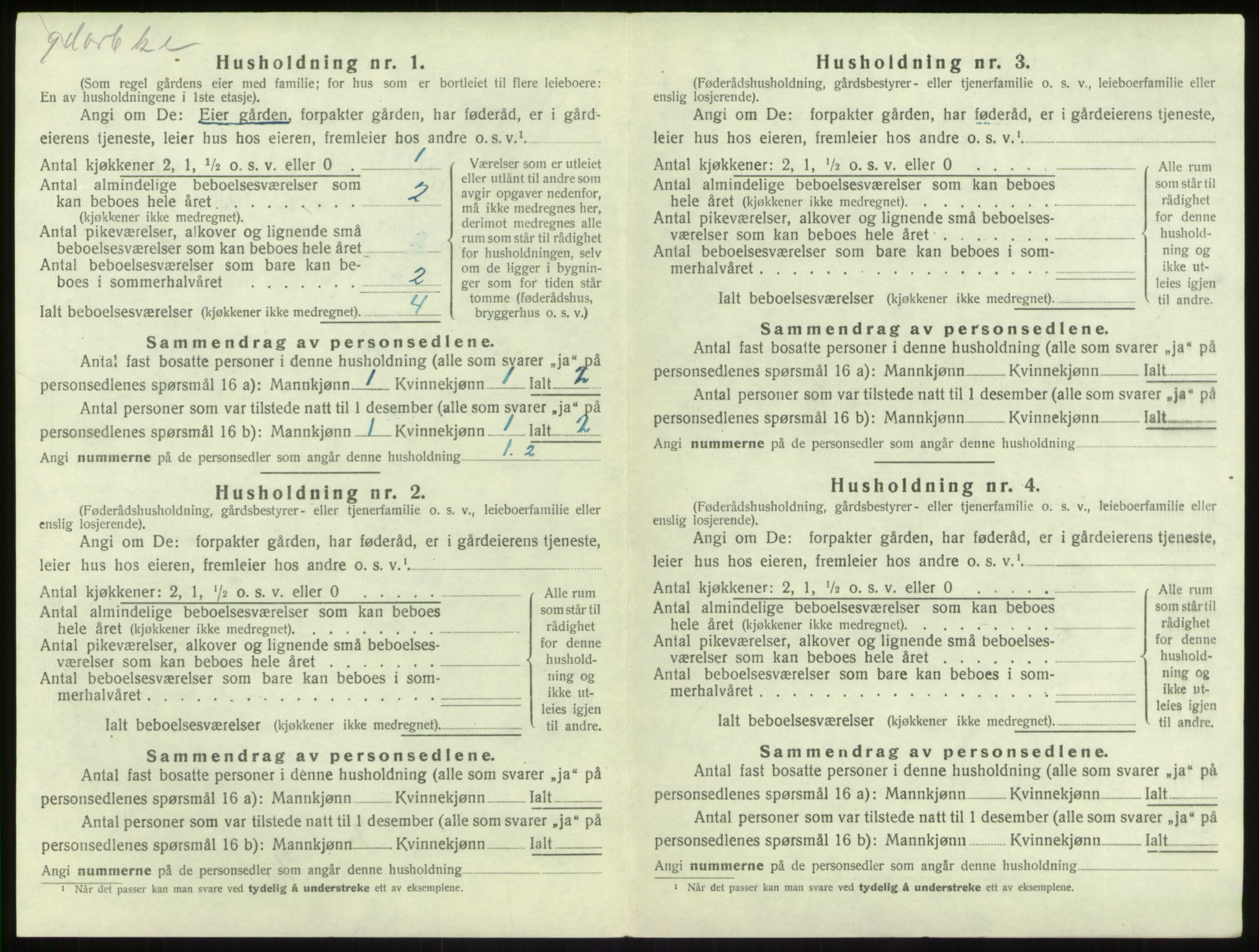 SAB, 1920 census for Balestrand, 1920, p. 248