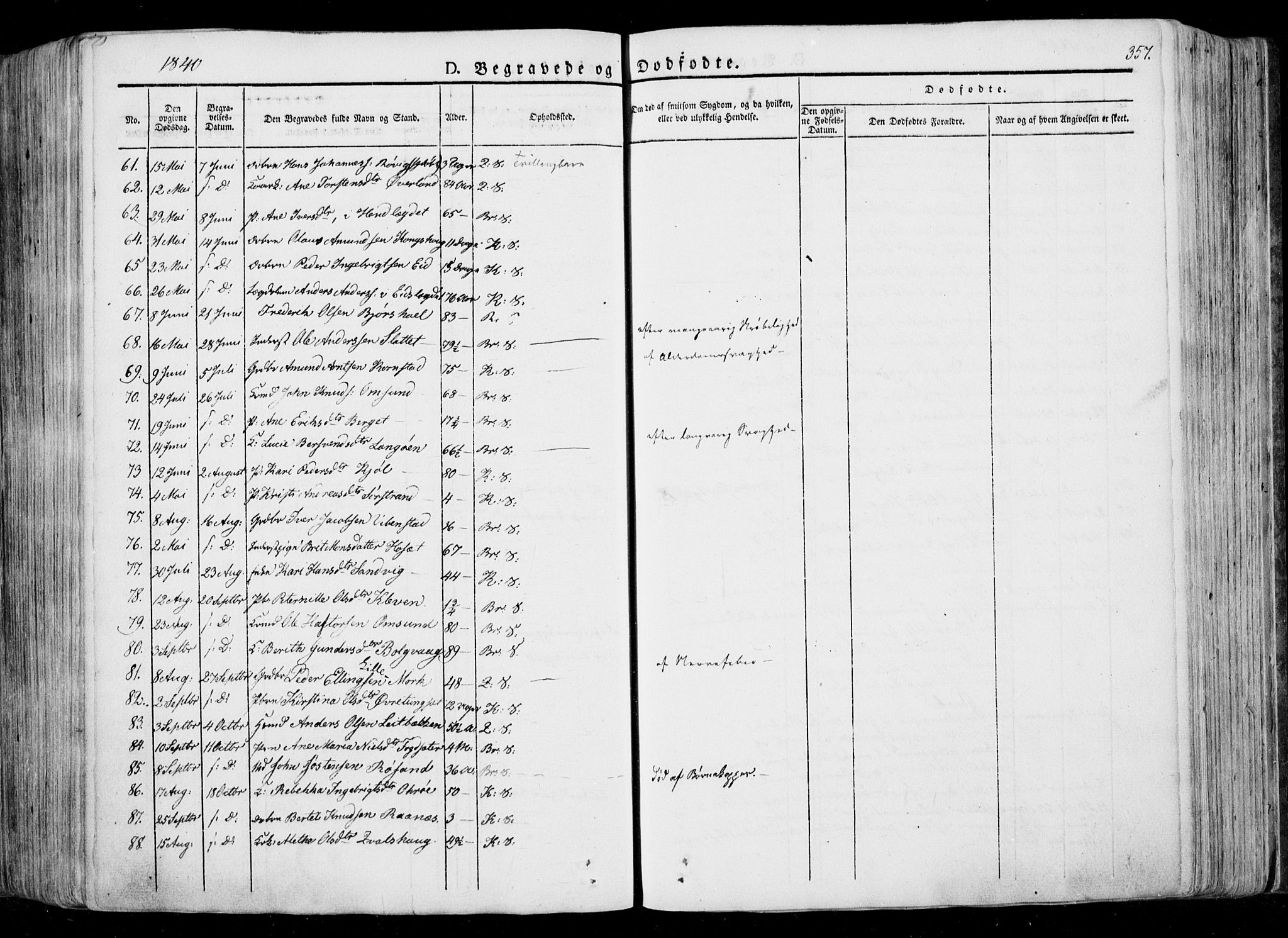 Ministerialprotokoller, klokkerbøker og fødselsregistre - Møre og Romsdal, SAT/A-1454/568/L0803: Parish register (official) no. 568A10, 1830-1853, p. 357