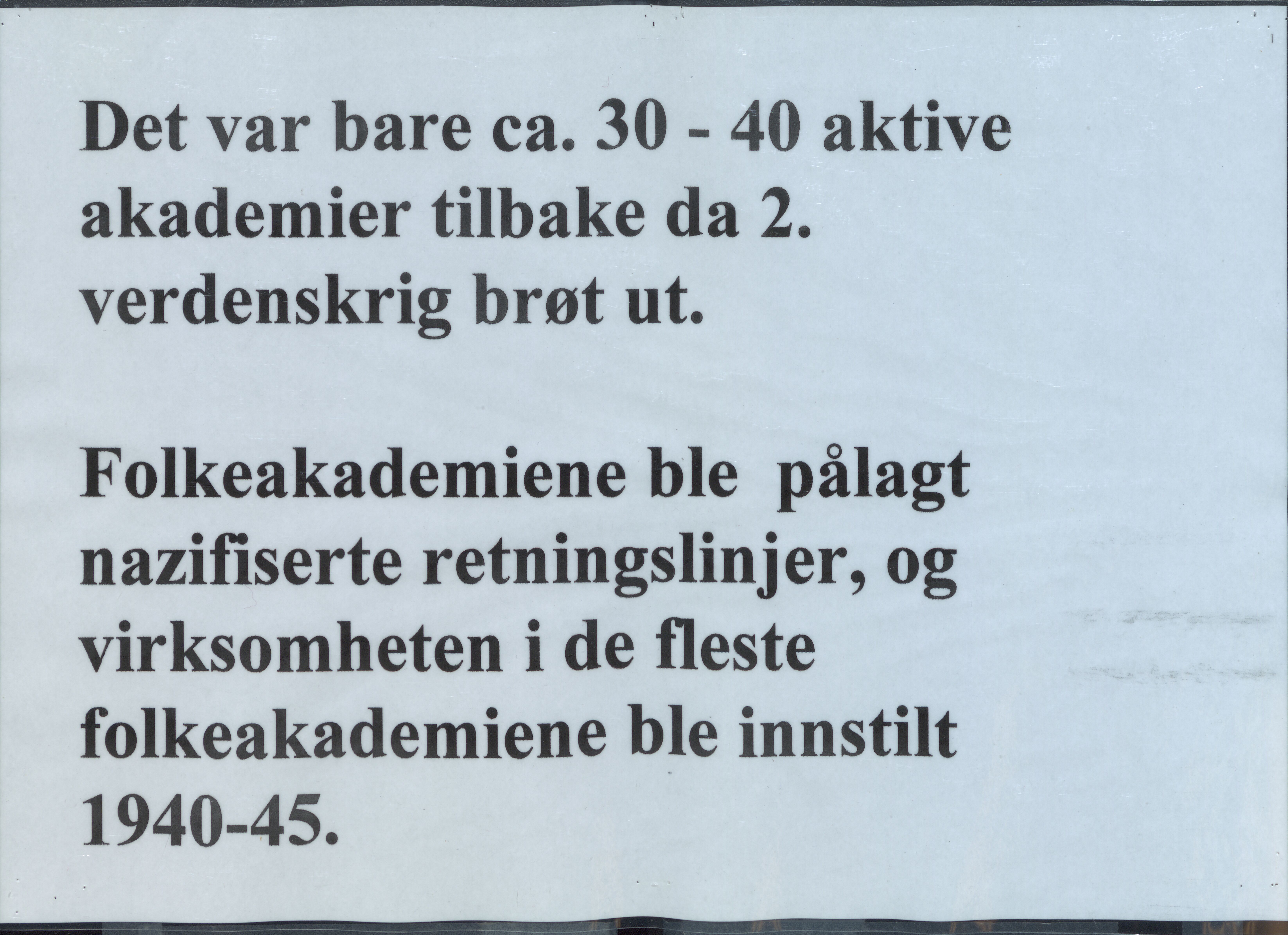 Pa 765 - Folkeakademiet i Andebu, VEMU/A-1887/X/L0002: Plakater