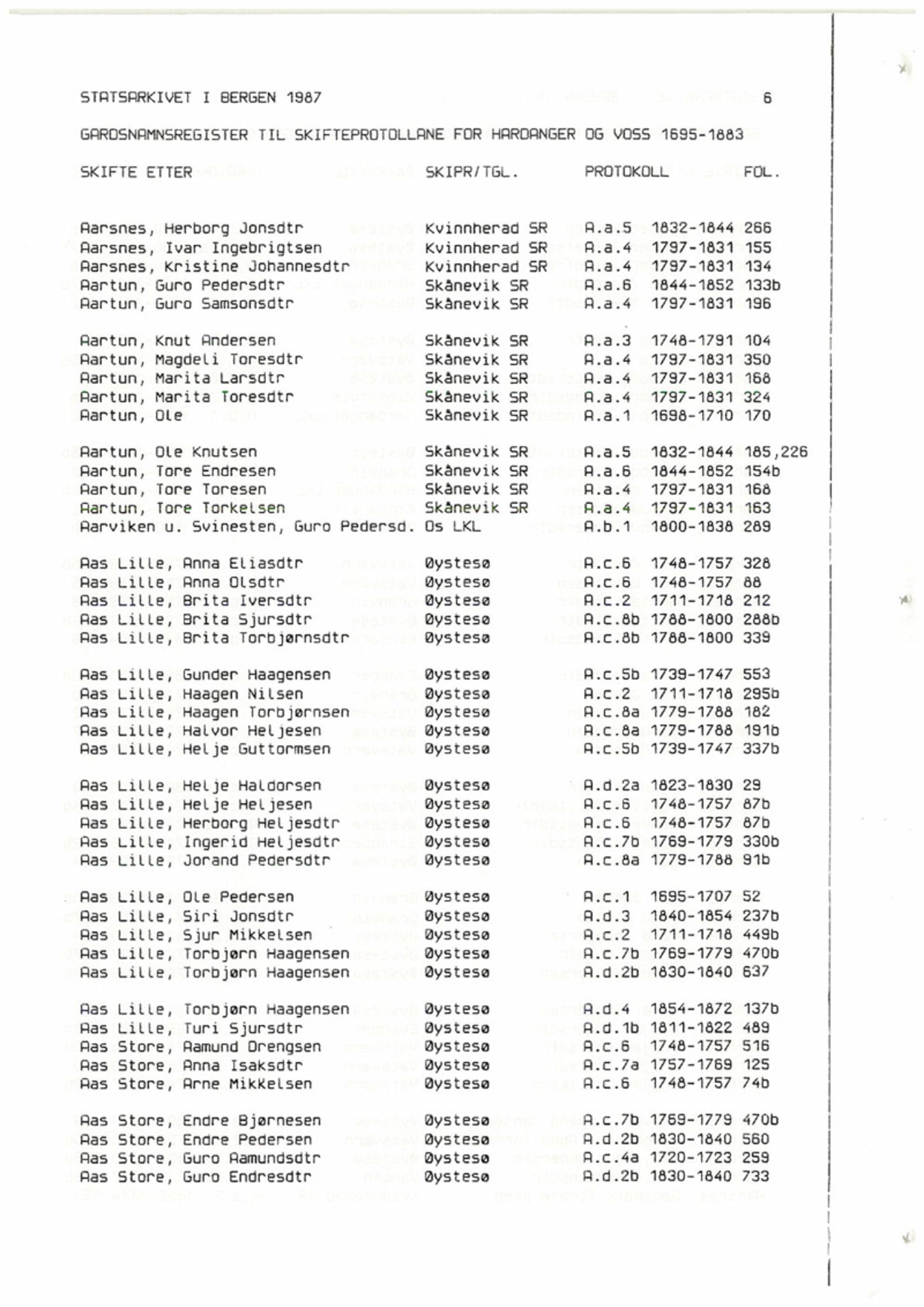 Hardanger og Voss sorenskriveri, SAB/A-2501/4, 1695-1883, p. 1006