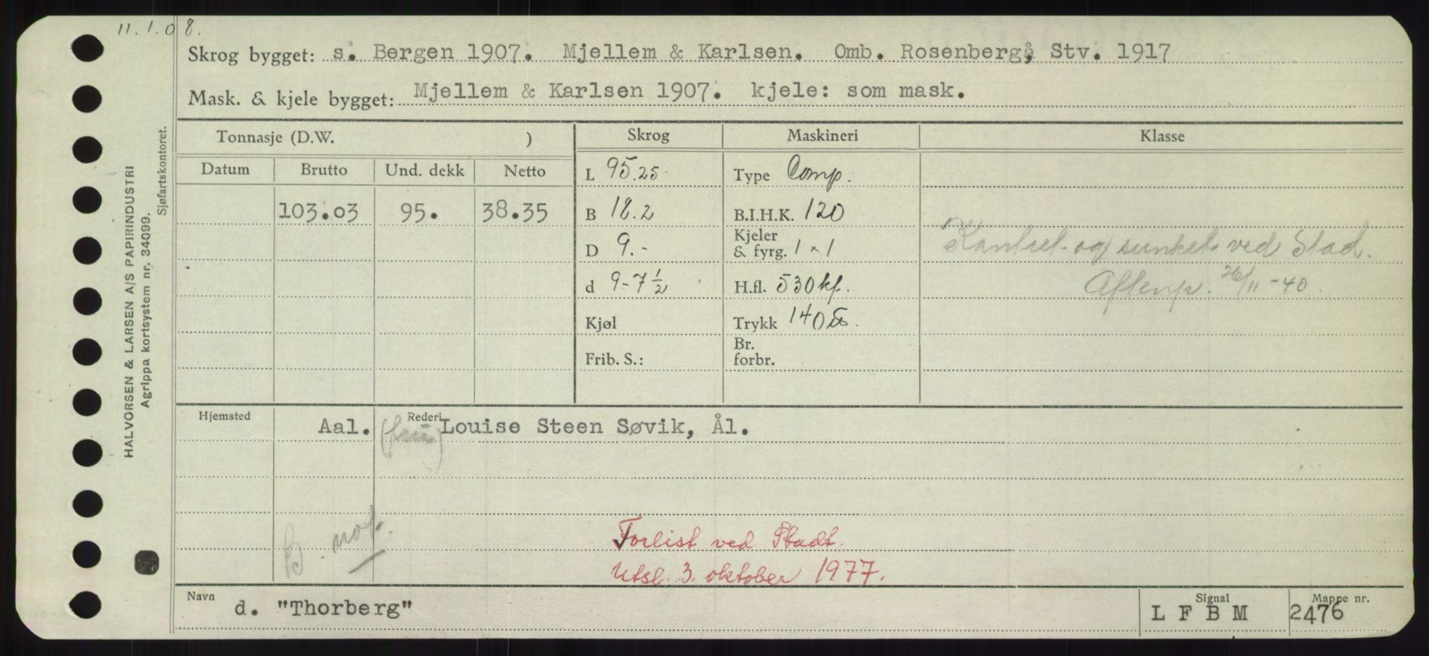 Sjøfartsdirektoratet med forløpere, Skipsmålingen, RA/S-1627/H/Hd/L0038: Fartøy, T-Th, p. 645