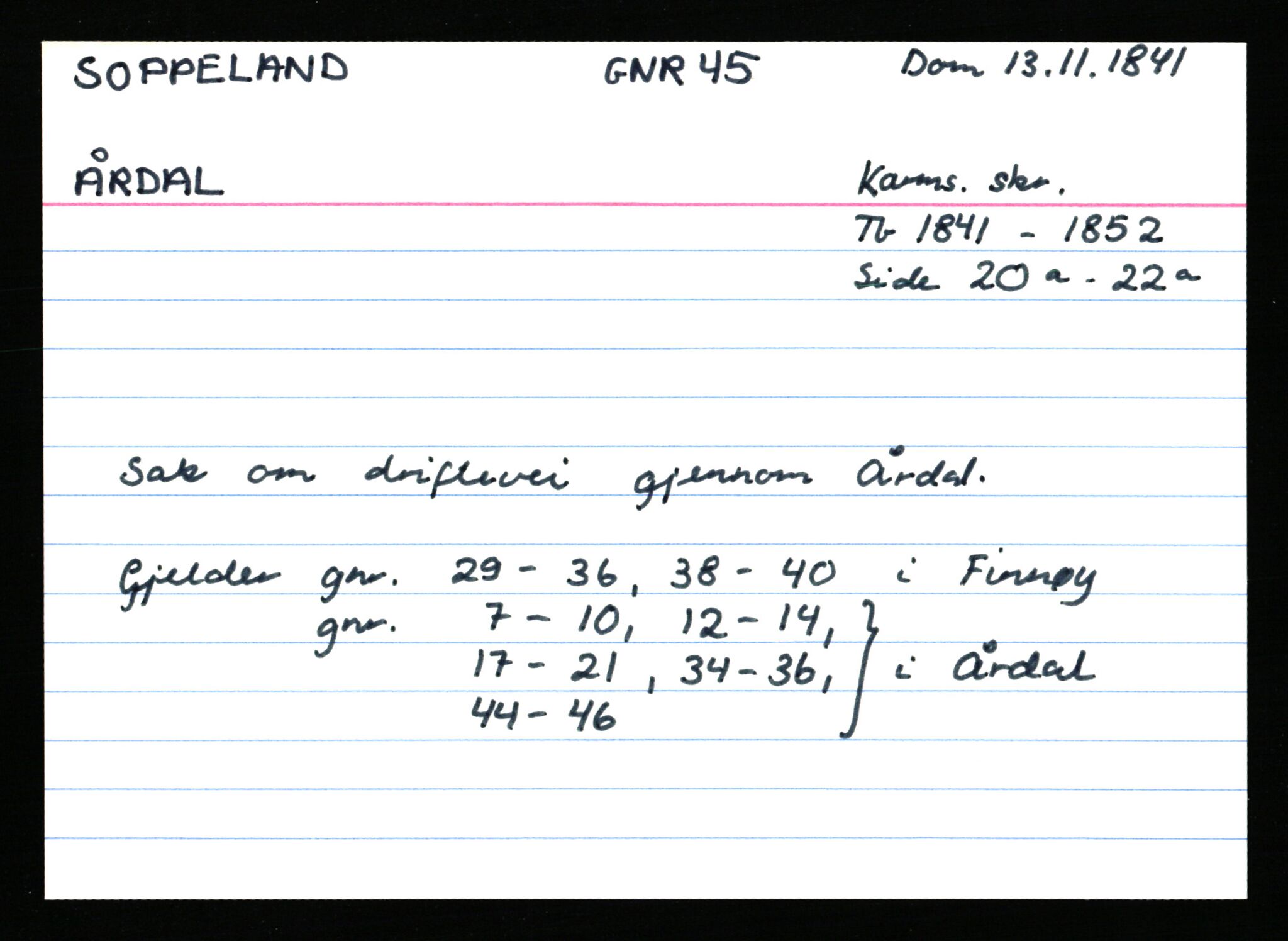 Statsarkivet i Stavanger, AV/SAST-A-101971/03/Y/Ym/L0054: Åstedskort sortert etter gårdsnavn: Soleim - Stavneim, 1600-1950, p. 95