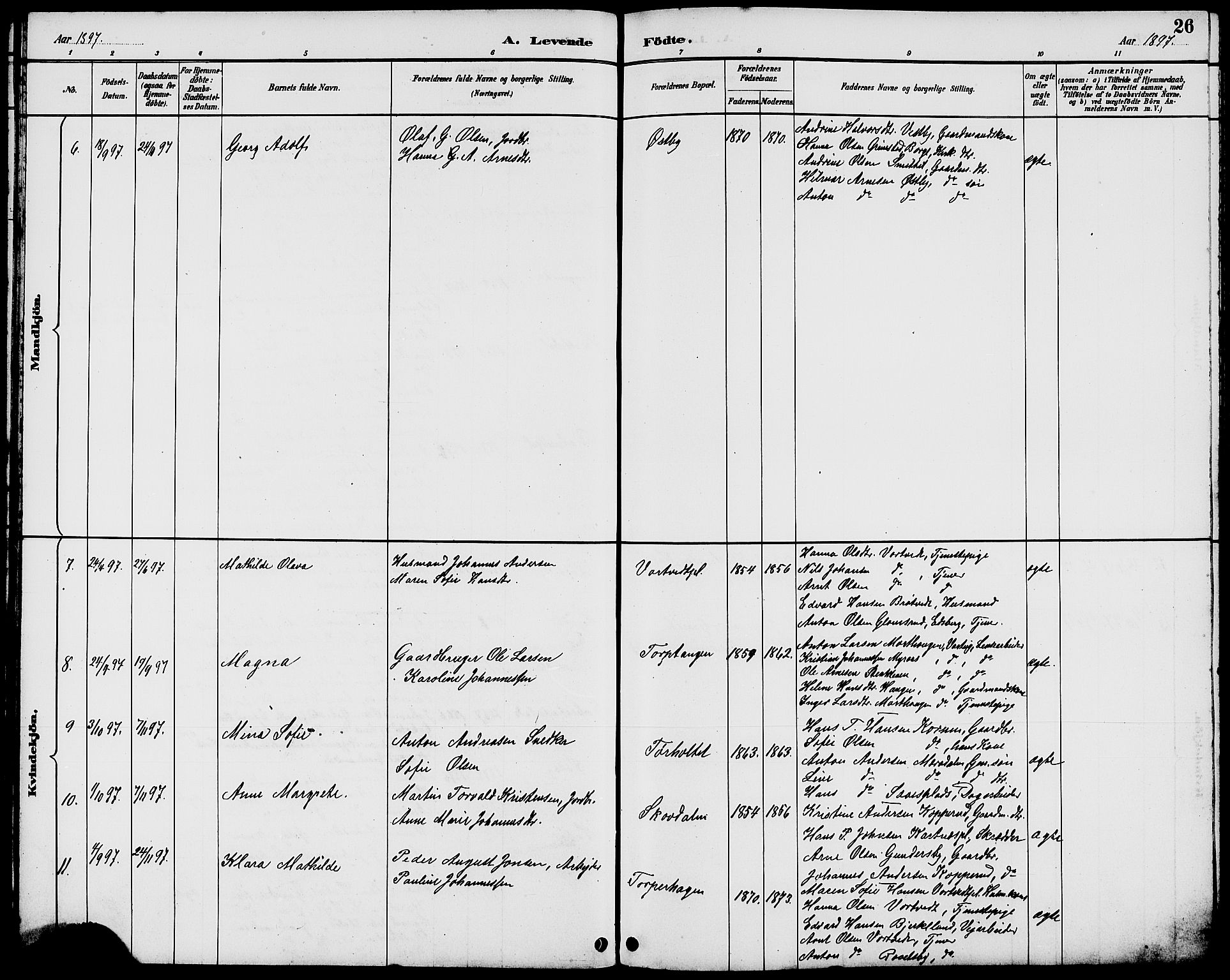 Rakkestad prestekontor Kirkebøker, AV/SAO-A-2008/G/Gc/L0001: Parish register (copy) no. III 1, 1887-1908, p. 26