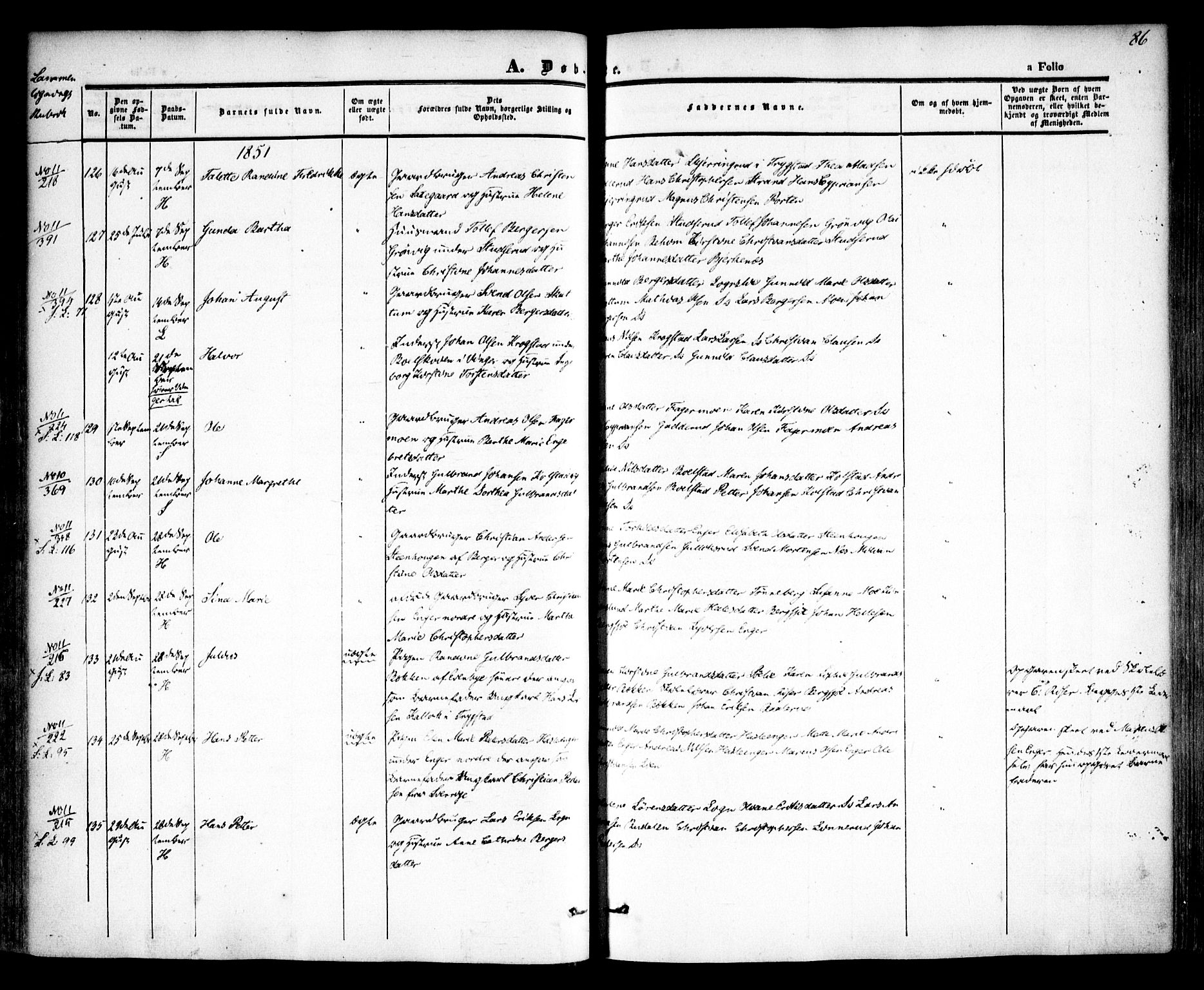 Høland prestekontor Kirkebøker, AV/SAO-A-10346a/F/Fa/L0009: Parish register (official) no. I 9, 1846-1853, p. 86