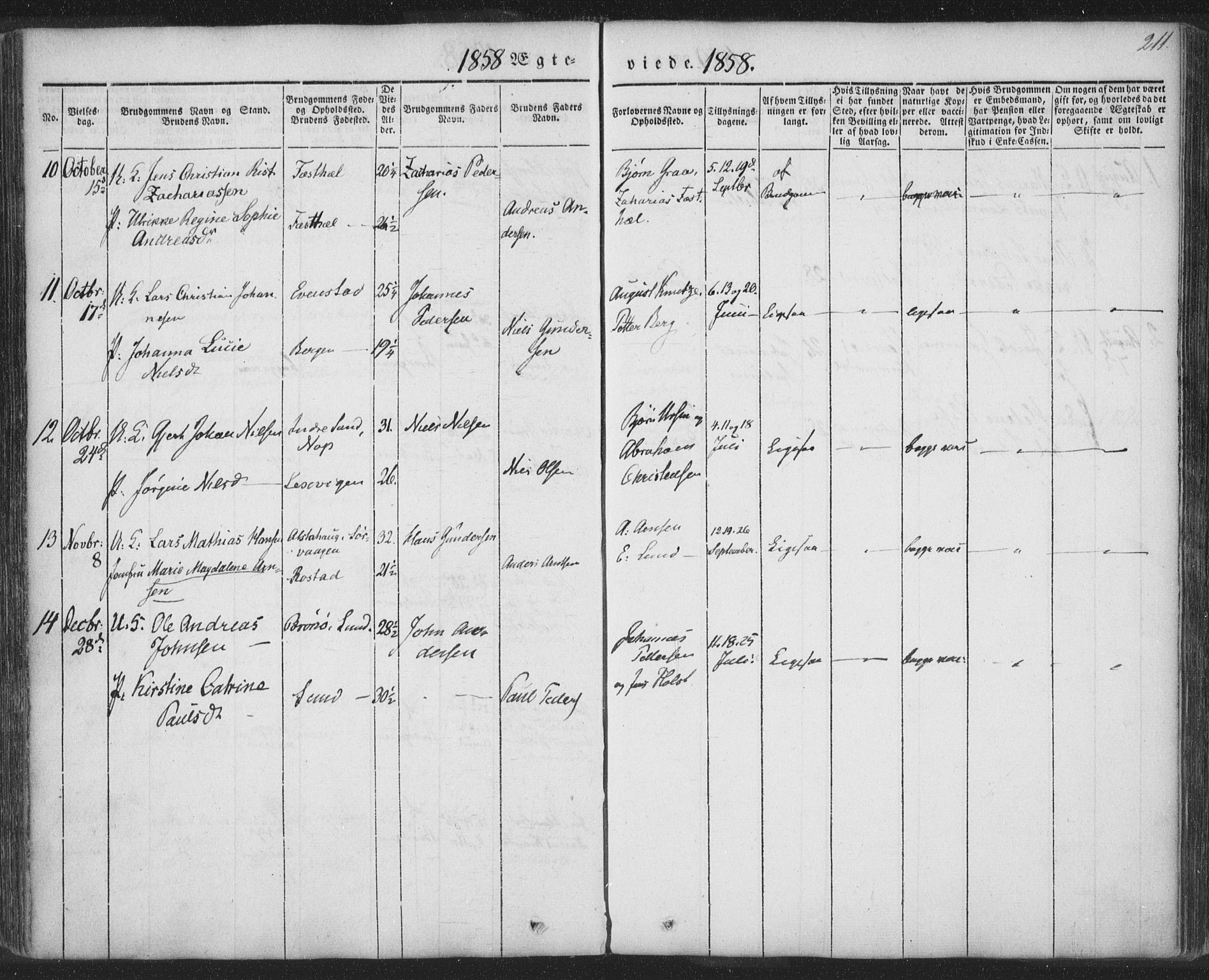 Ministerialprotokoller, klokkerbøker og fødselsregistre - Nordland, AV/SAT-A-1459/885/L1202: Parish register (official) no. 885A03, 1838-1859, p. 211