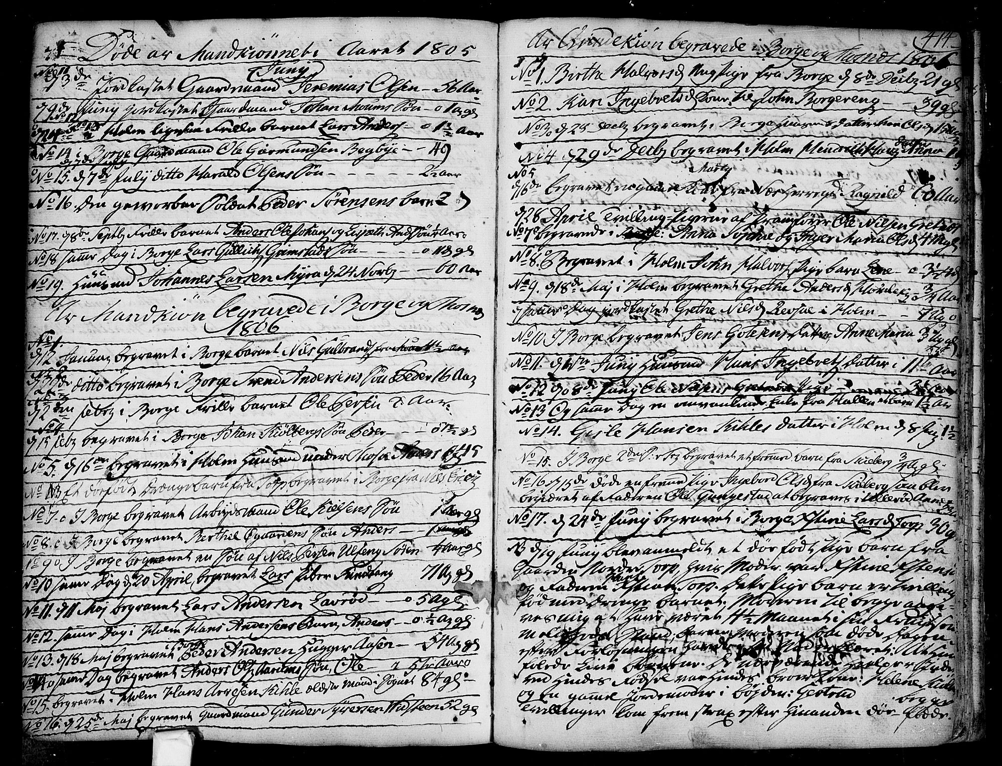 Borge prestekontor Kirkebøker, SAO/A-10903/F/Fa/L0002: Parish register (official) no. I 2, 1791-1817, p. 414