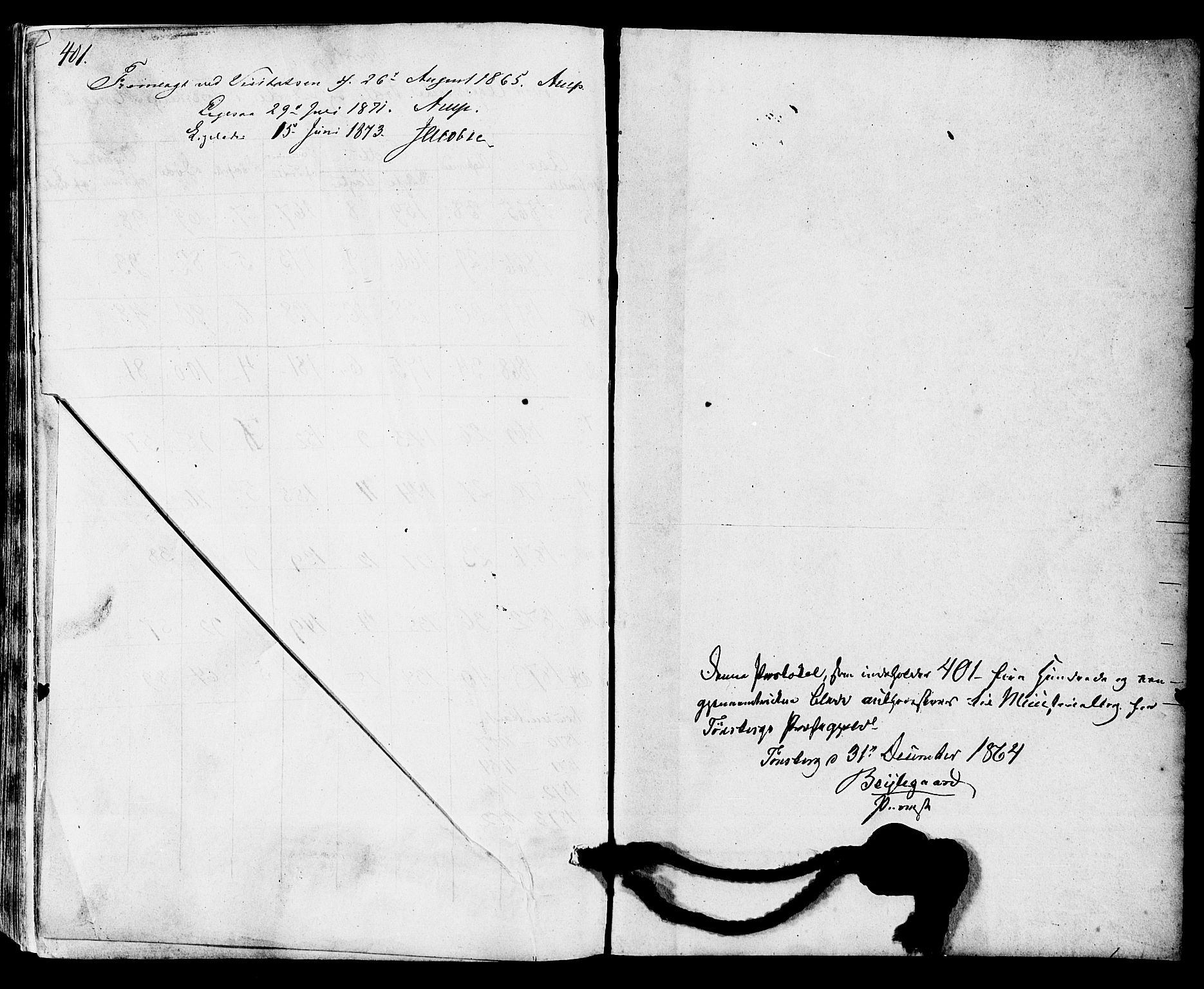 Tønsberg kirkebøker, AV/SAKO-A-330/F/Fa/L0009: Parish register (official) no. I 9, 1865-1873, p. 401