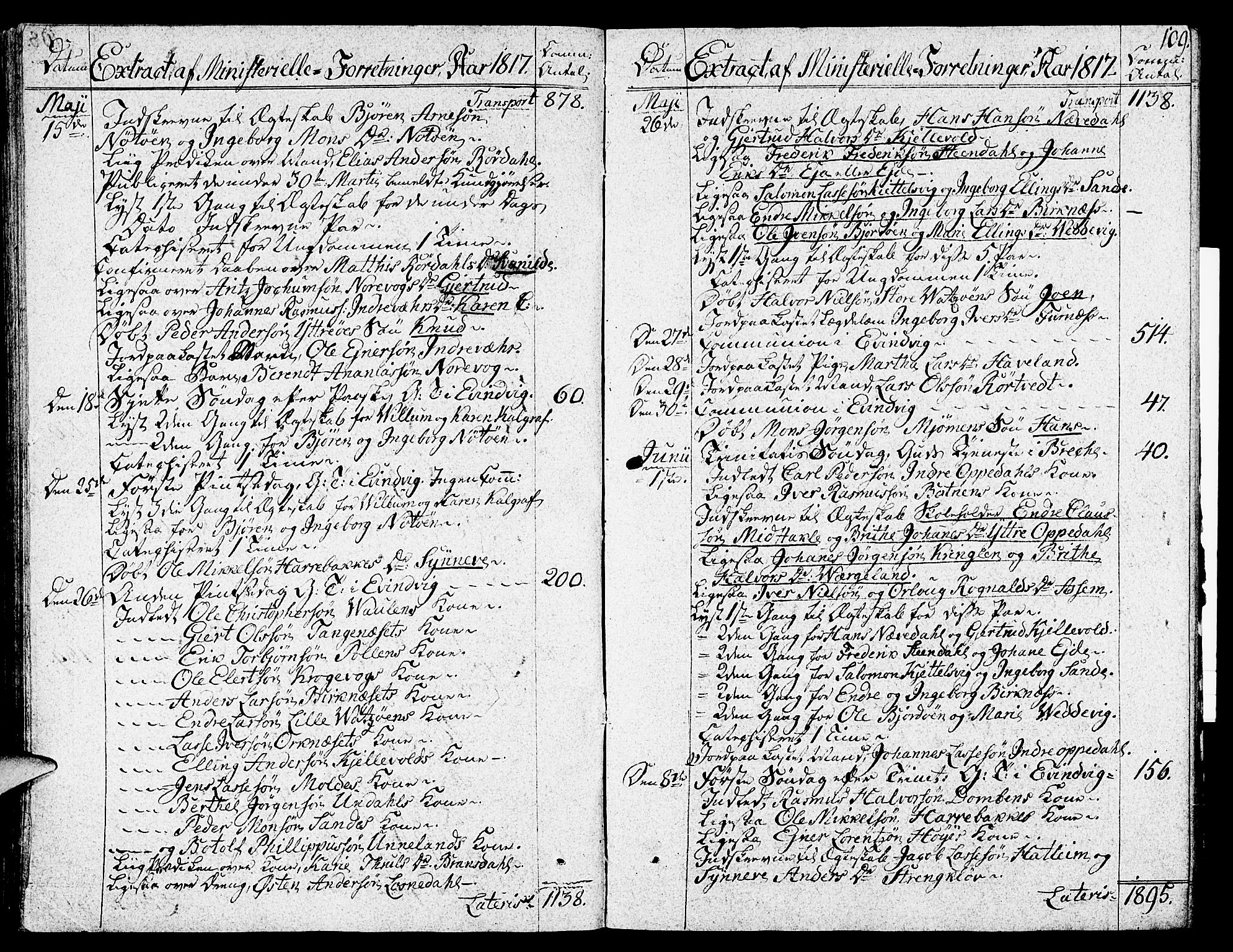 Gulen sokneprestembete, AV/SAB-A-80201/H/Haa/Haaa/L0017: Parish register (official) no. A 17, 1809-1825, p. 109