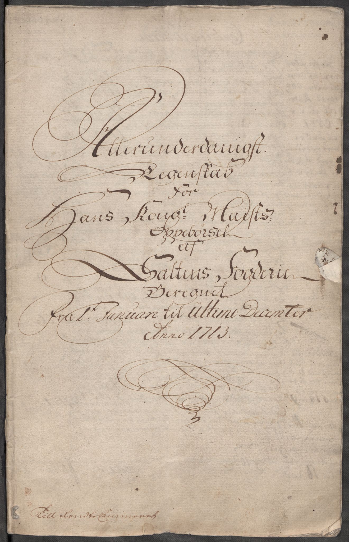 Rentekammeret inntil 1814, Reviderte regnskaper, Fogderegnskap, AV/RA-EA-4092/R66/L4583: Fogderegnskap Salten, 1713, p. 4