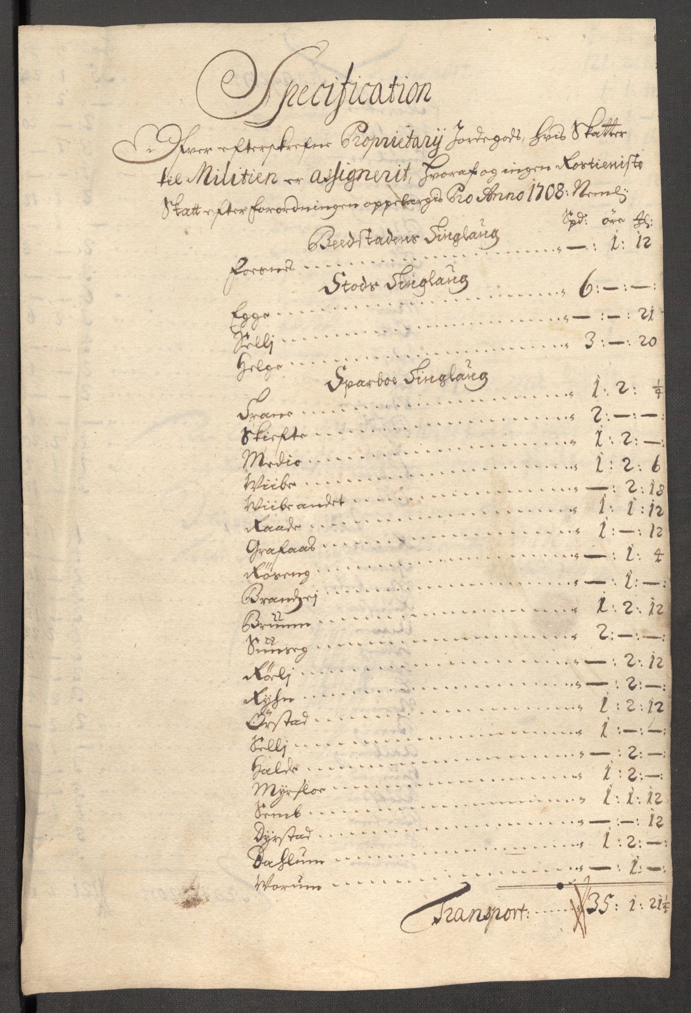 Rentekammeret inntil 1814, Reviderte regnskaper, Fogderegnskap, AV/RA-EA-4092/R63/L4316: Fogderegnskap Inderøy, 1708, p. 240