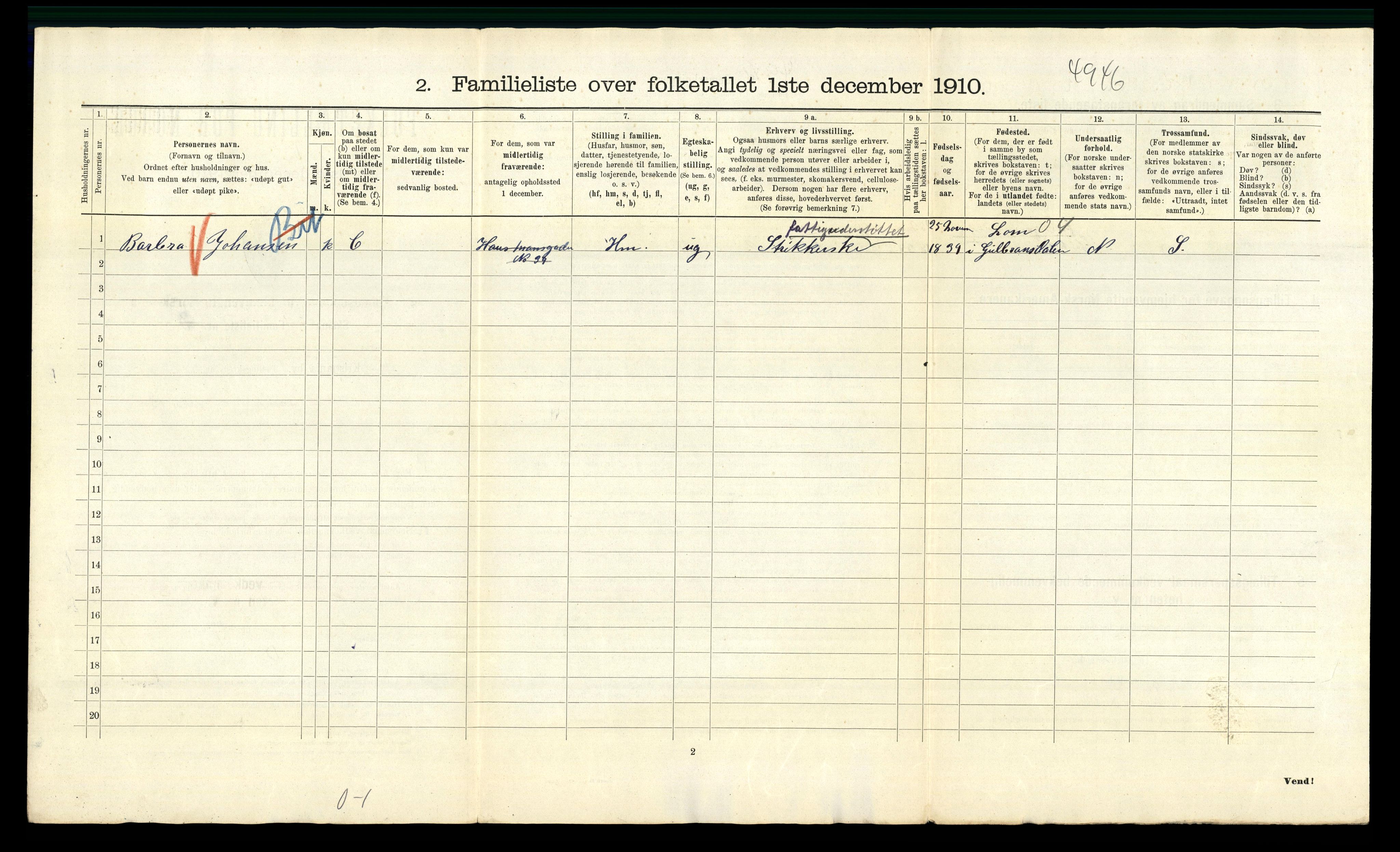 RA, 1910 census for Kristiania, 1910, p. 47094