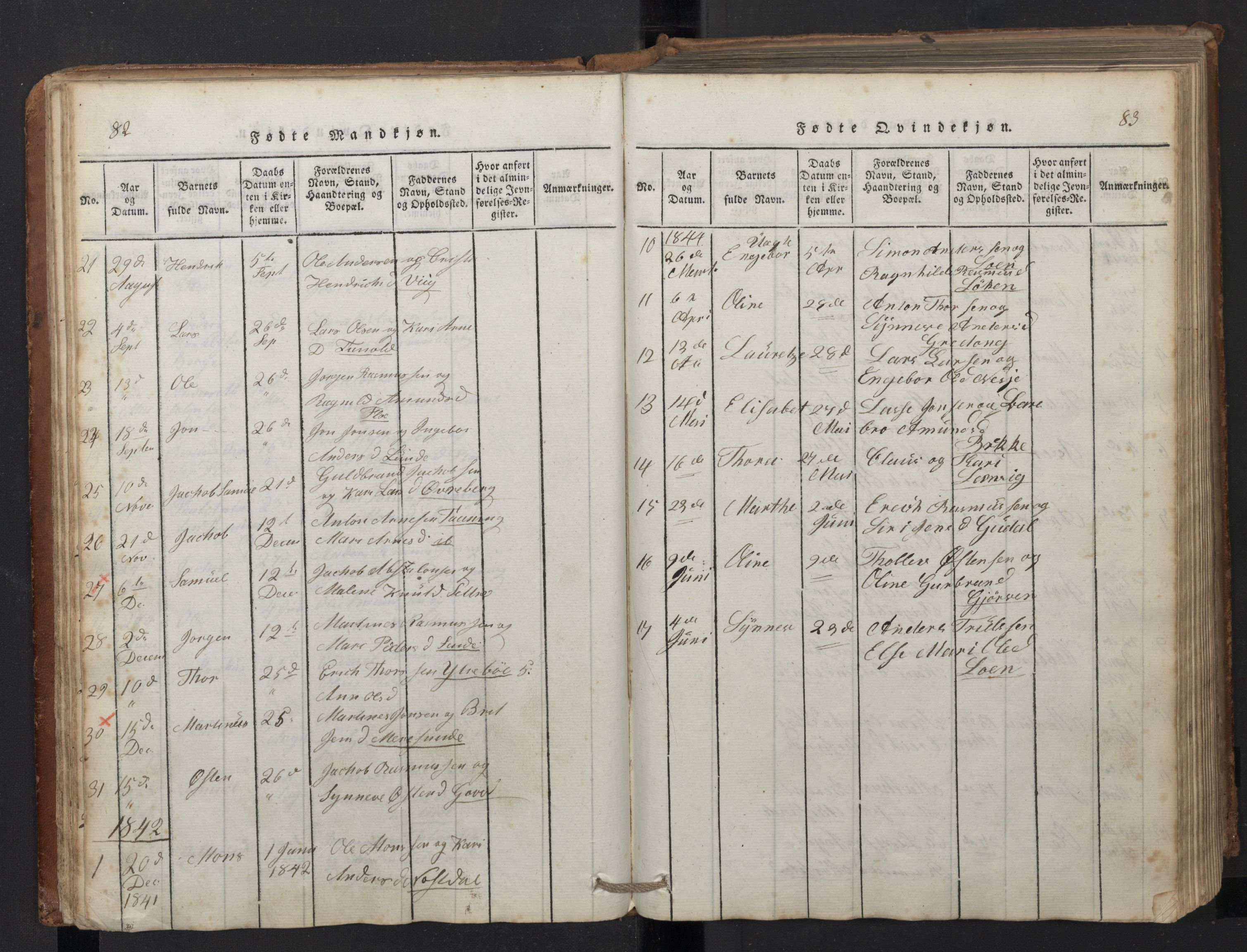 Stryn Sokneprestembete, SAB/A-82501: Parish register (copy) no. A 1, 1816-1844, p. 82-83