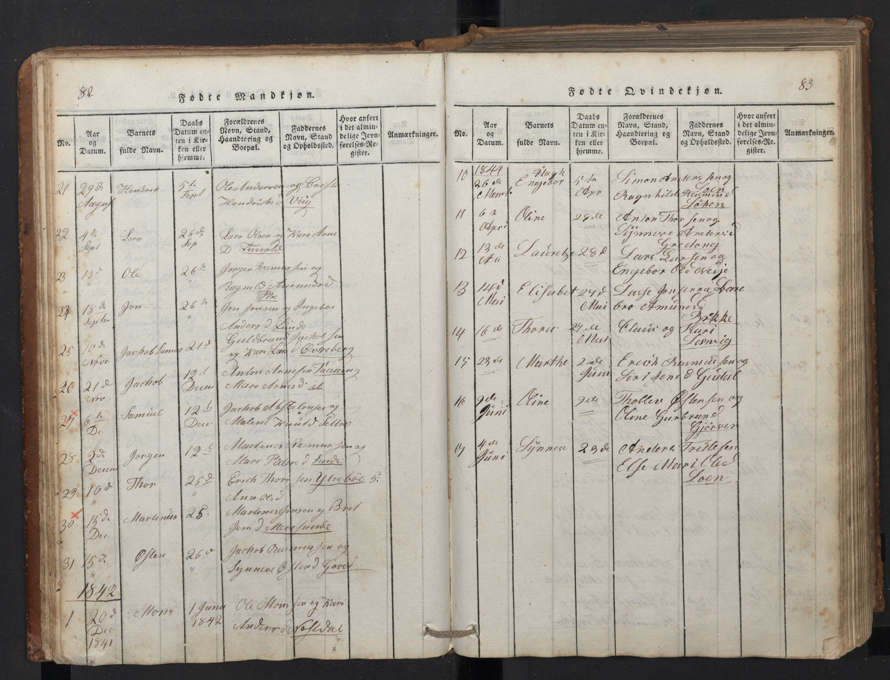 Stryn Sokneprestembete, AV/SAB-A-82501: Parish register (copy) no. A 1, 1816-1844, p. 82-83