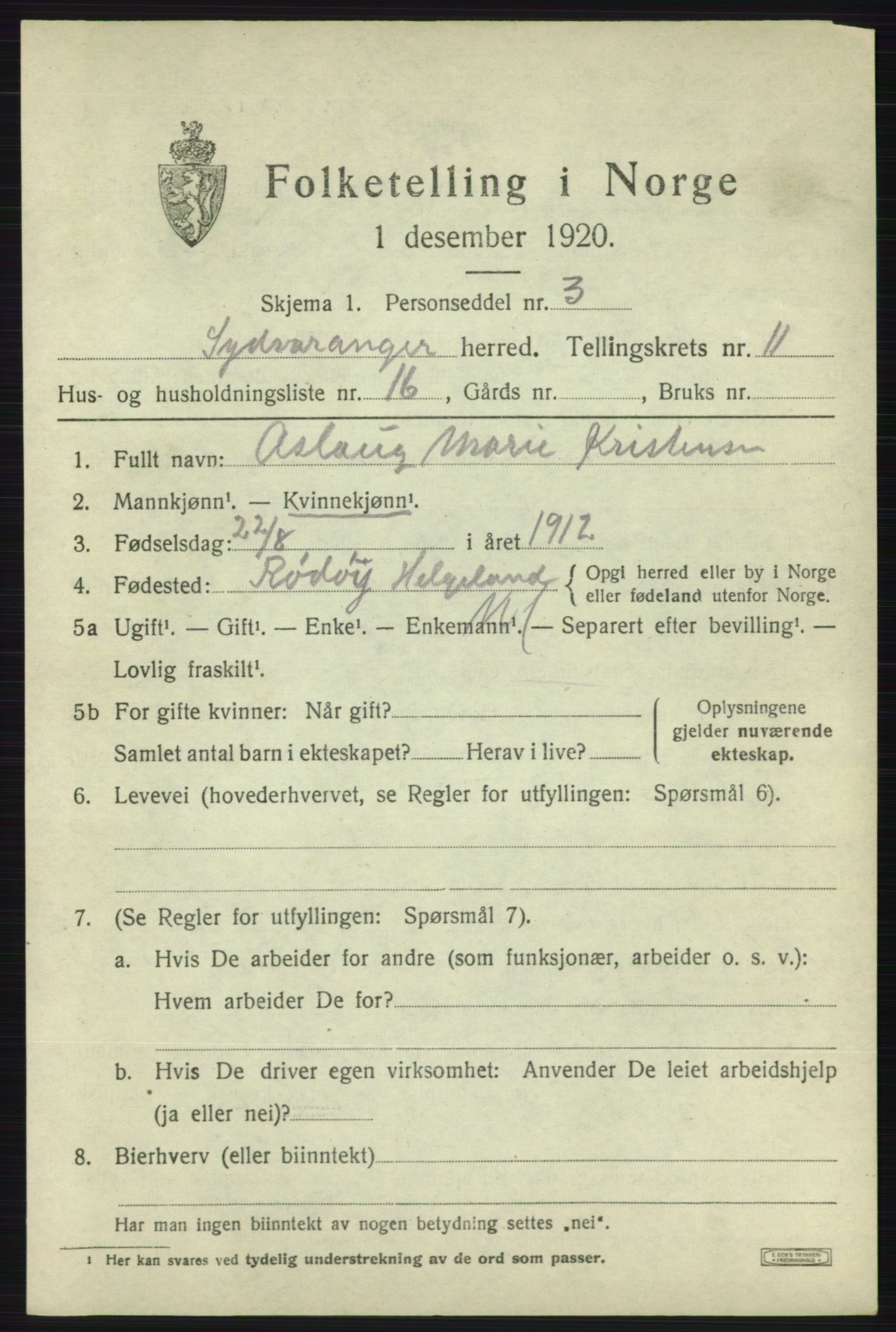 SATØ, 1920 census for Sør-Varanger, 1920, p. 7348