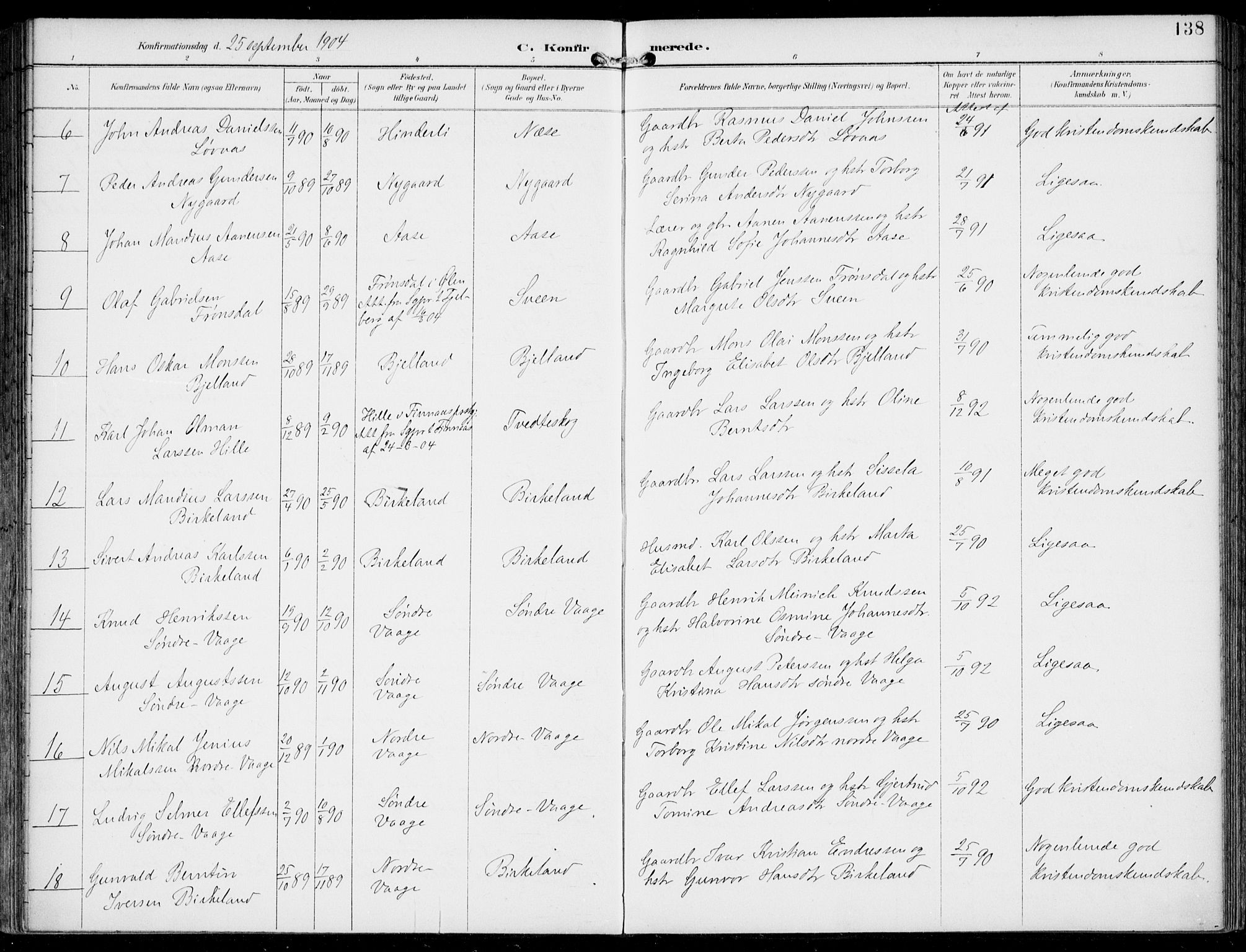 Sveio Sokneprestembete, AV/SAB-A-78501/H/Haa: Parish register (official) no. B  3, 1894-1906, p. 138