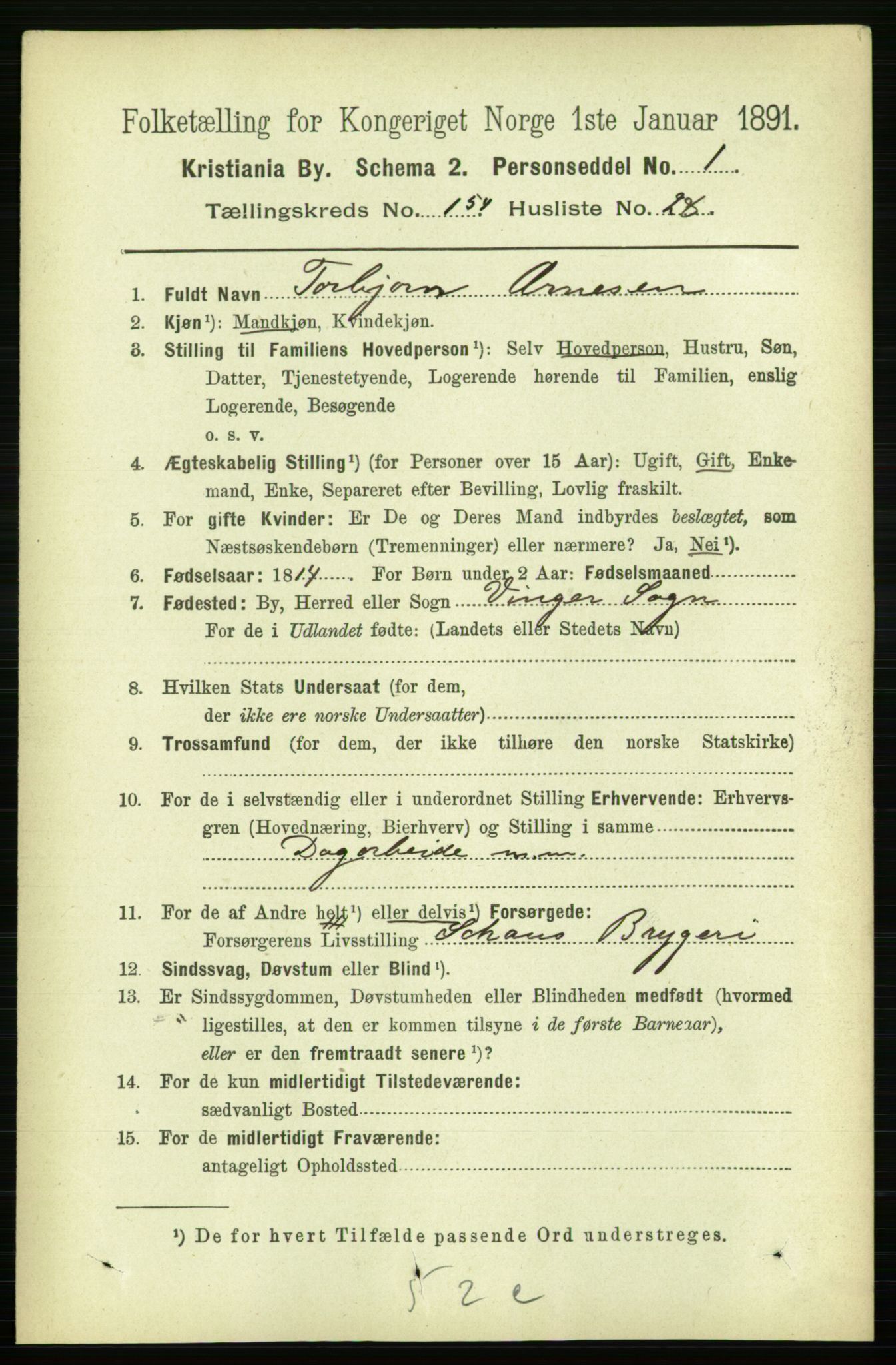 RA, 1891 census for 0301 Kristiania, 1891, p. 88068