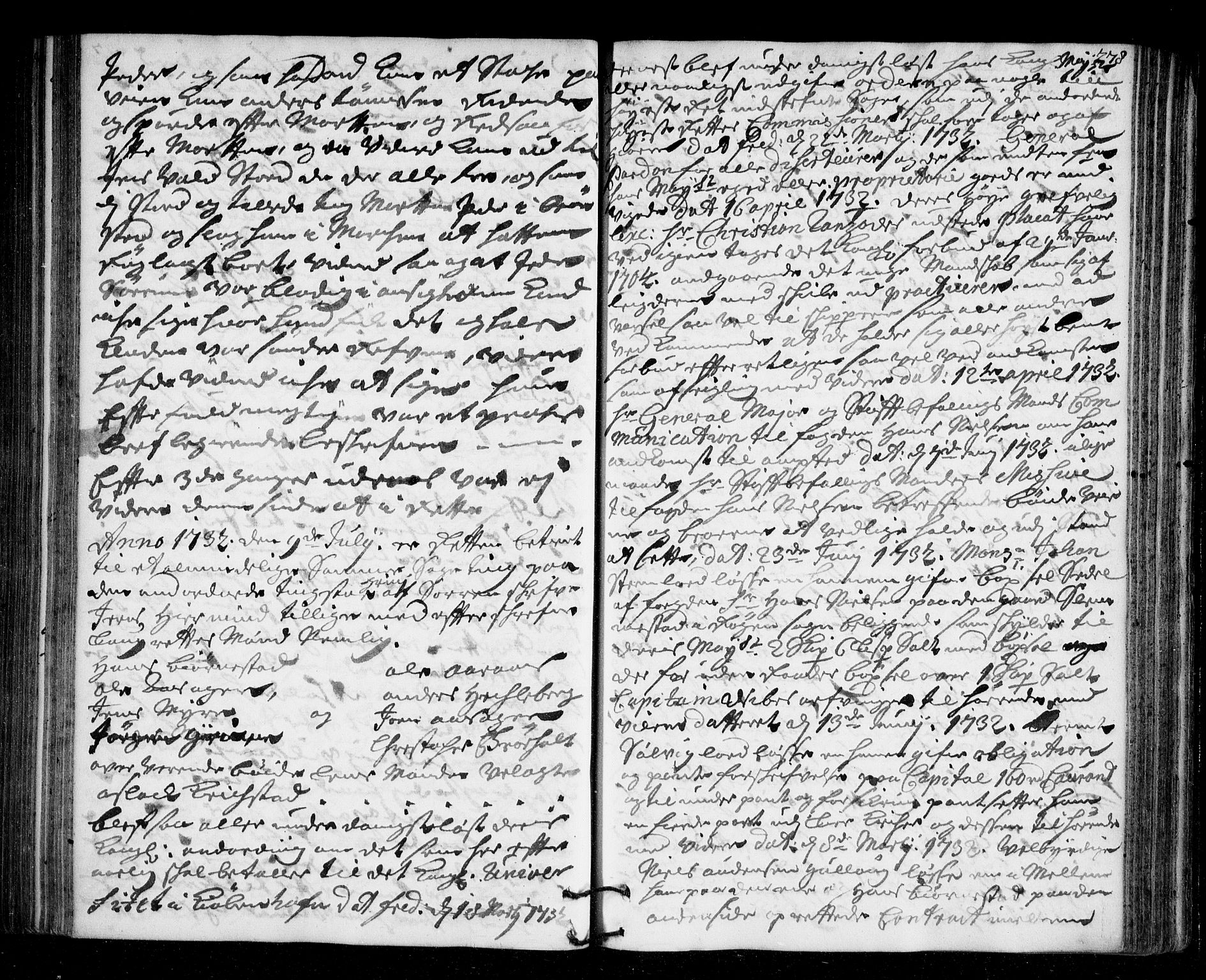 Lier, Røyken og Hurum sorenskriveri, SAKO/A-89/F/Fa/L0046: Tingbok, 1729-1733, p. 278