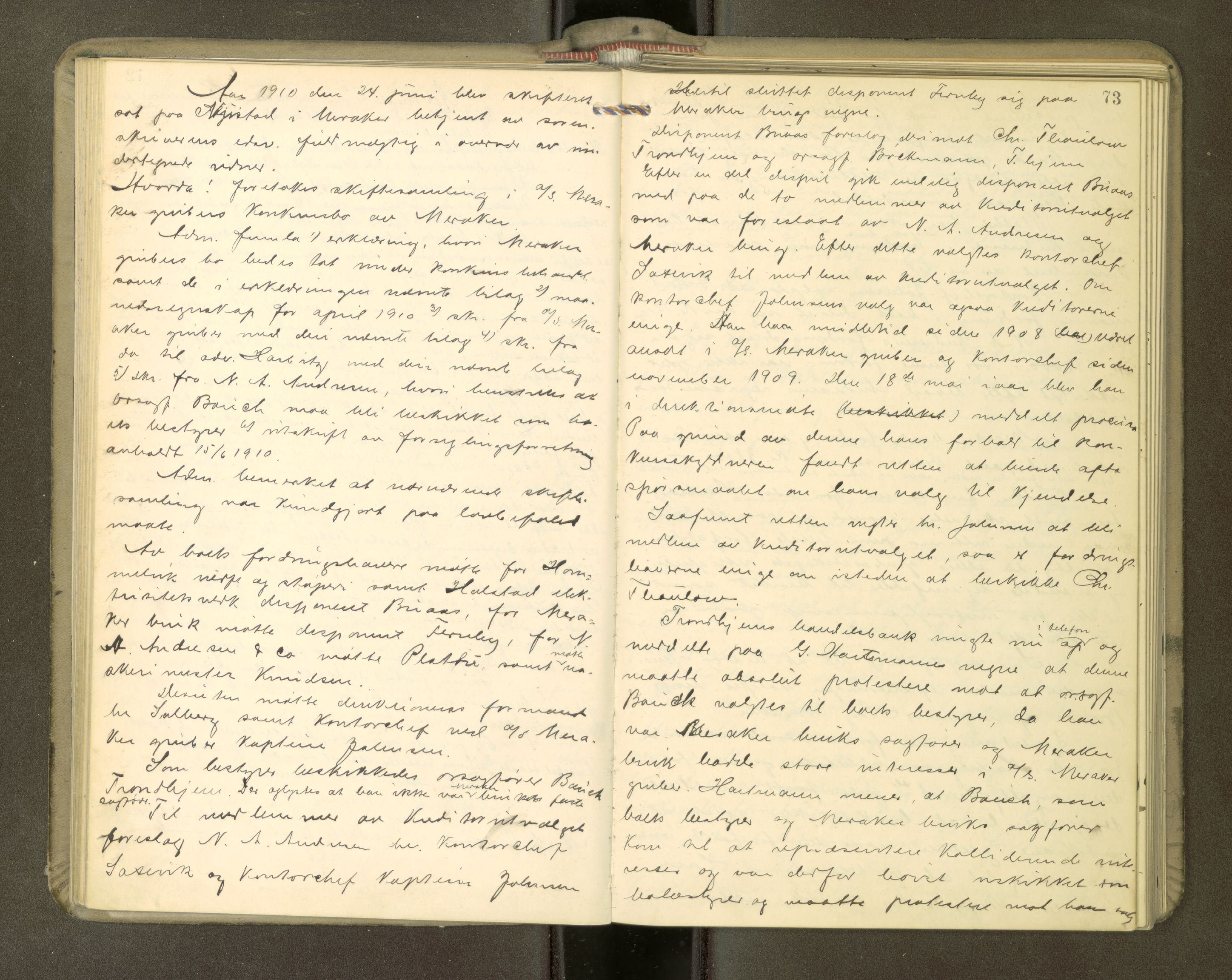 Stjør- og Verdal sorenskriveri, AV/SAT-A-4167/1/3/3B/L0011: Skifteforhandlingsprotokoll, 1909-1912, p. 73