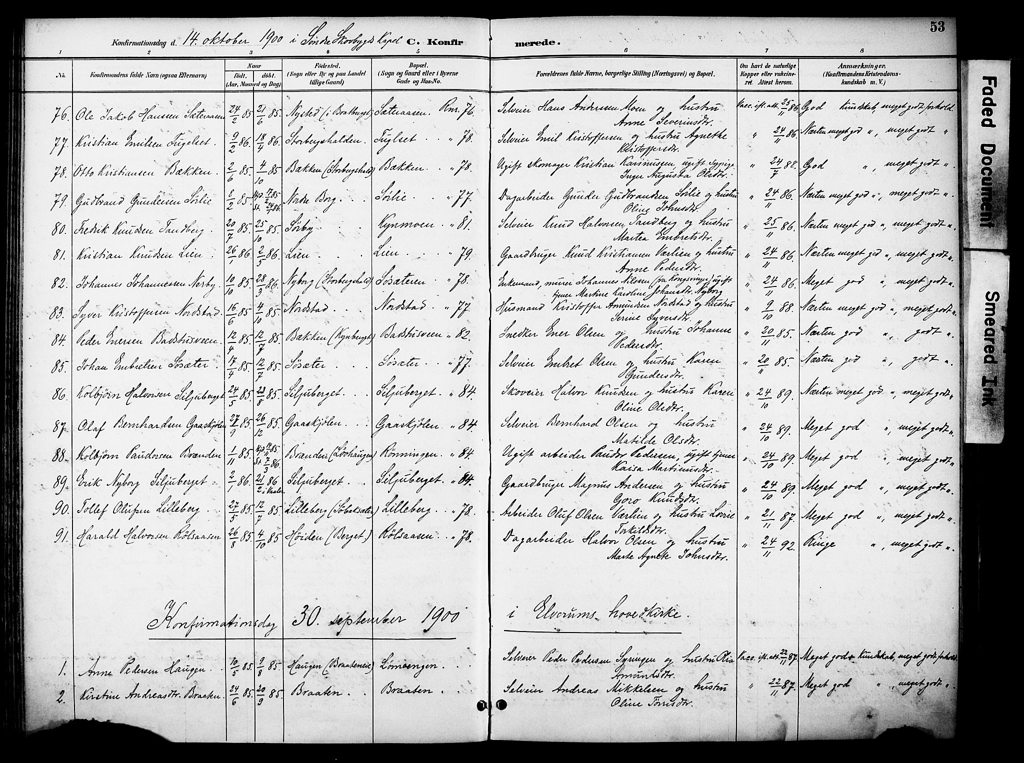 Elverum prestekontor, AV/SAH-PREST-044/H/Ha/Haa/L0015: Parish register (official) no. 15, 1893-1913, p. 53