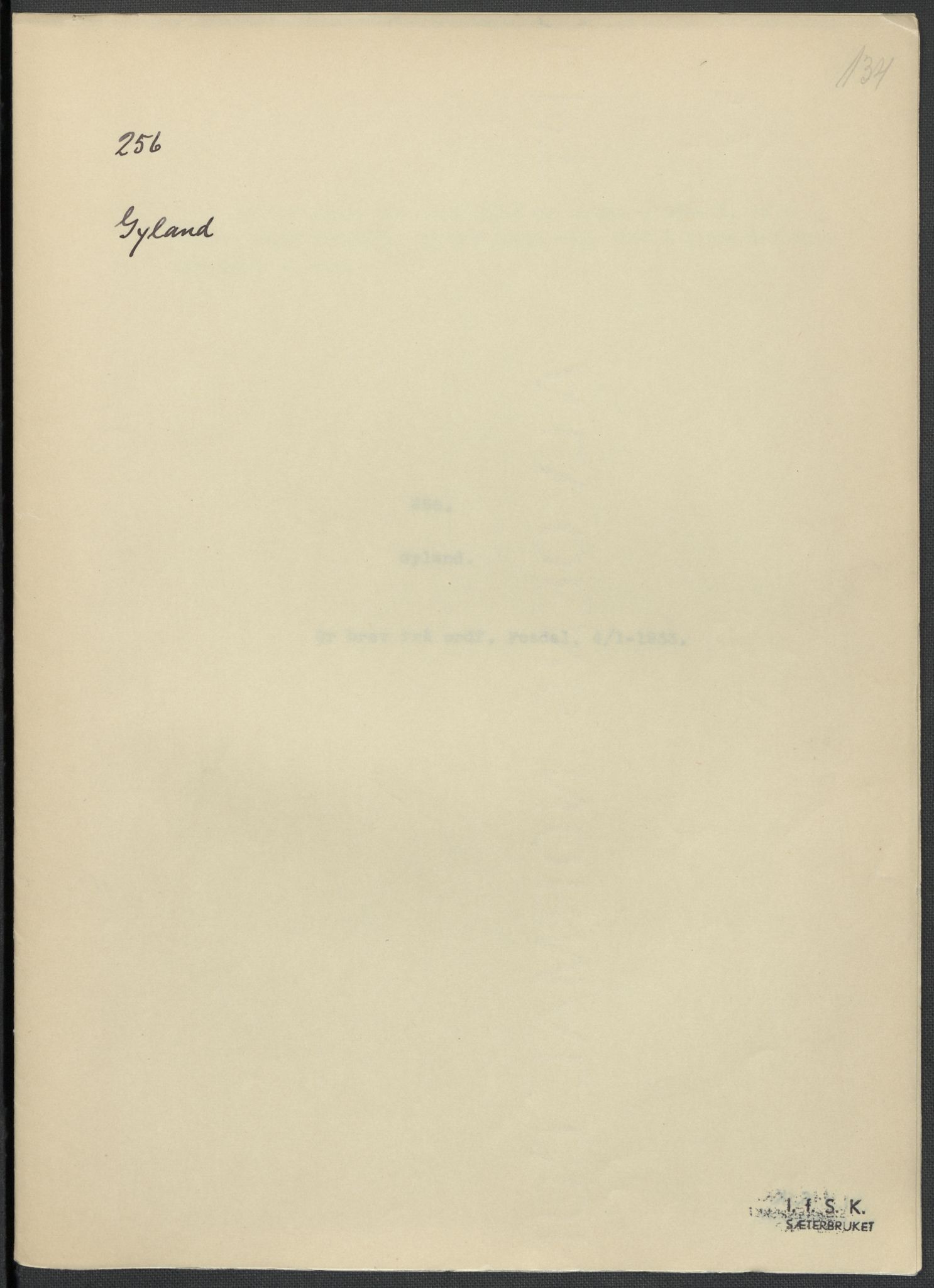 Instituttet for sammenlignende kulturforskning, RA/PA-0424/F/Fc/L0008/0003: Eske B8: / Vest-Agder (perm XXI), 1932-1935, p. 134