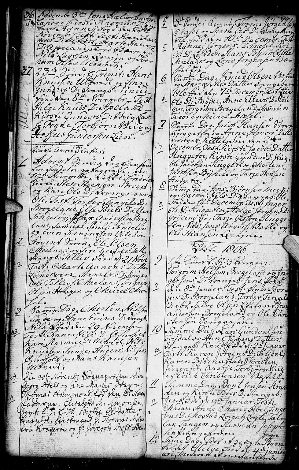 Gjerstad sokneprestkontor, SAK/1111-0014/F/Fb/Fba/L0001: Parish register (copy) no. B 1, 1797-1816, p. 48-49