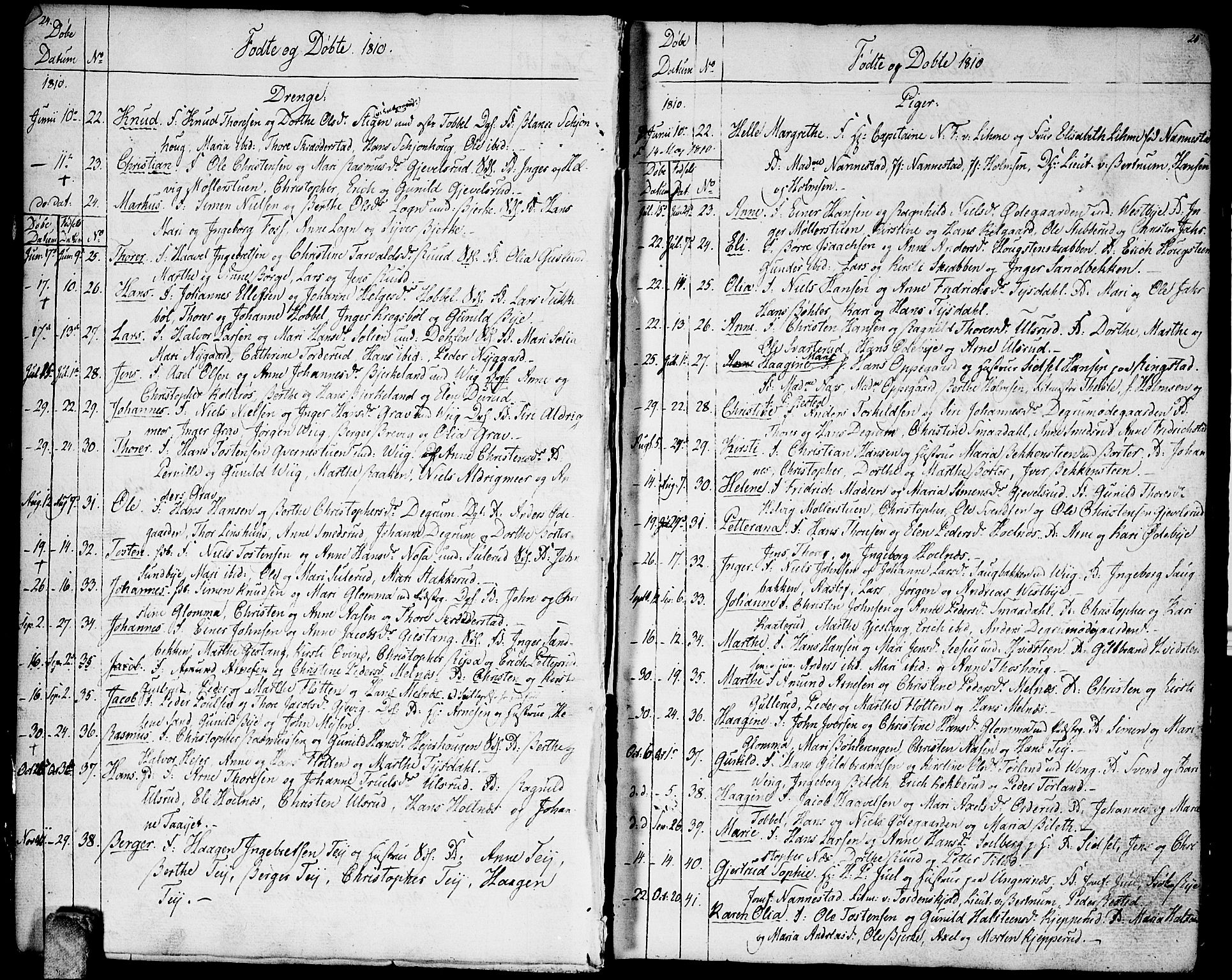 Enebakk prestekontor Kirkebøker, SAO/A-10171c/F/Fa/L0004: Parish register (official) no. I 4, 1806-1854, p. 24-25