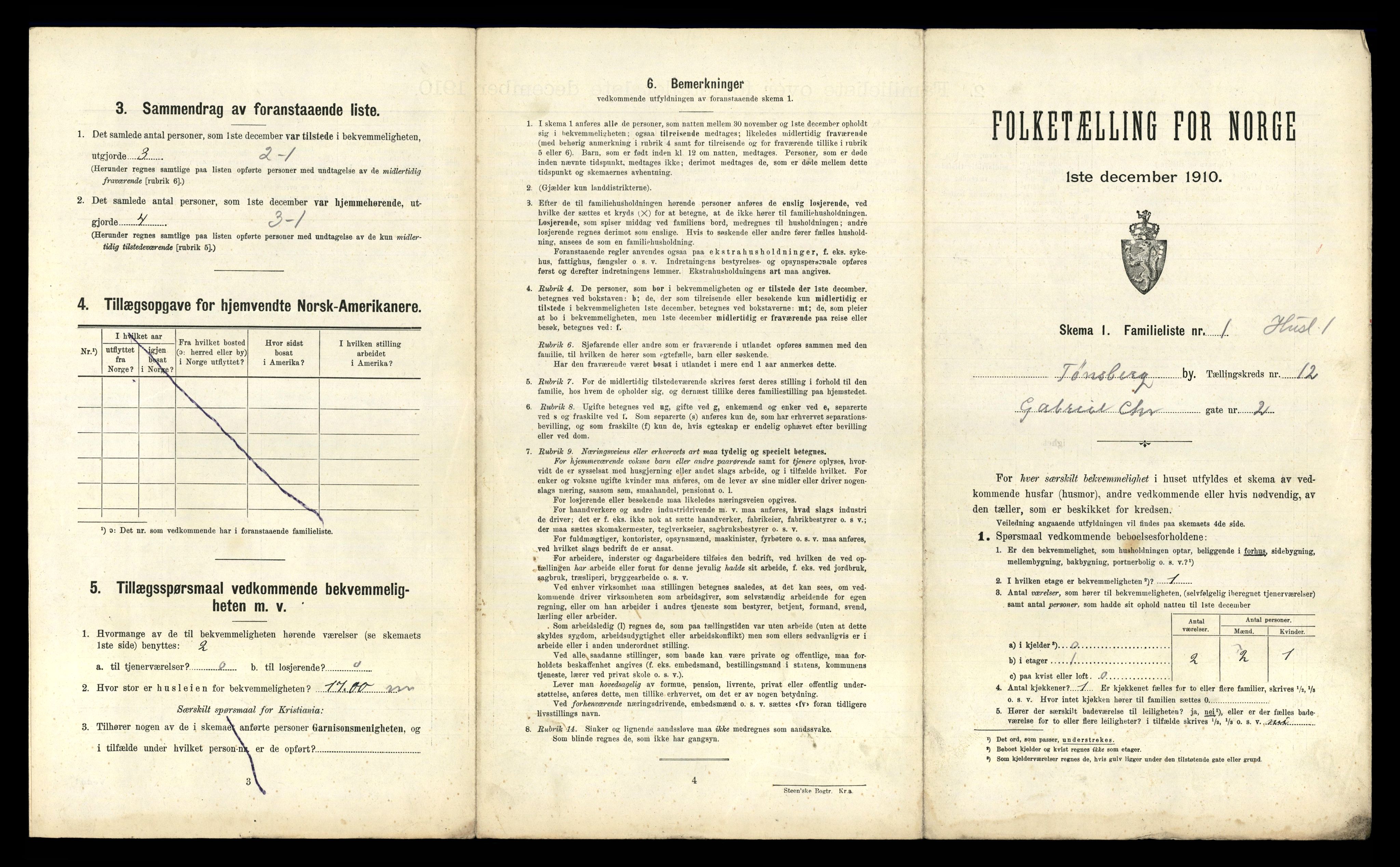 RA, 1910 census for Tønsberg, 1910, p. 5053