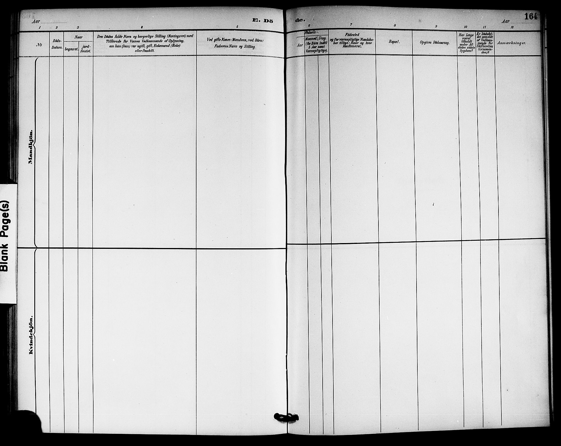 Gransherad kirkebøker, SAKO/A-267/G/Gb/L0003: Parish register (copy) no. II 3, 1887-1921, p. 164