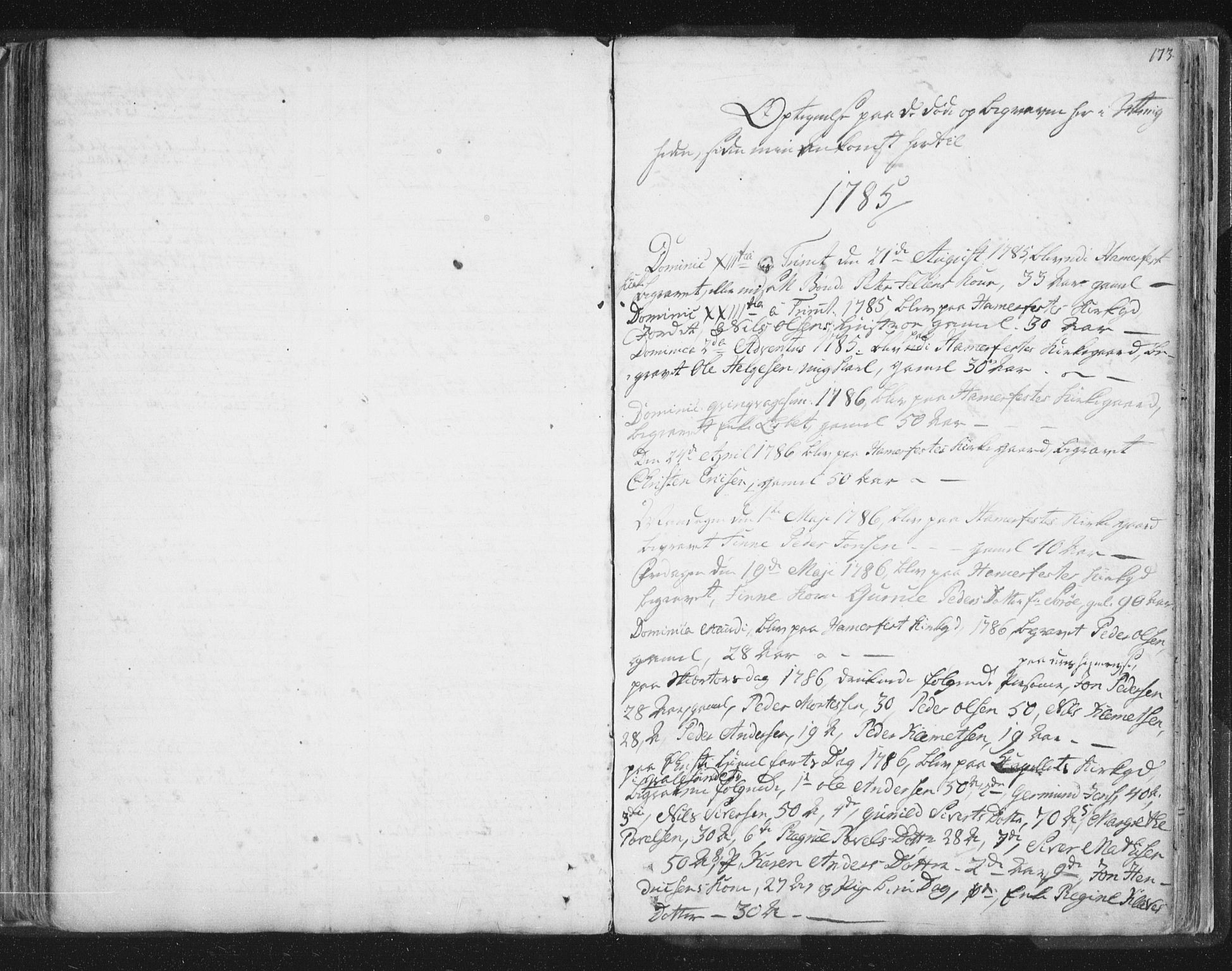 Hammerfest sokneprestkontor, SATØ/S-1347/H/Ha/L0002.kirke: Parish register (official) no. 2, 1751-1821, p. 173