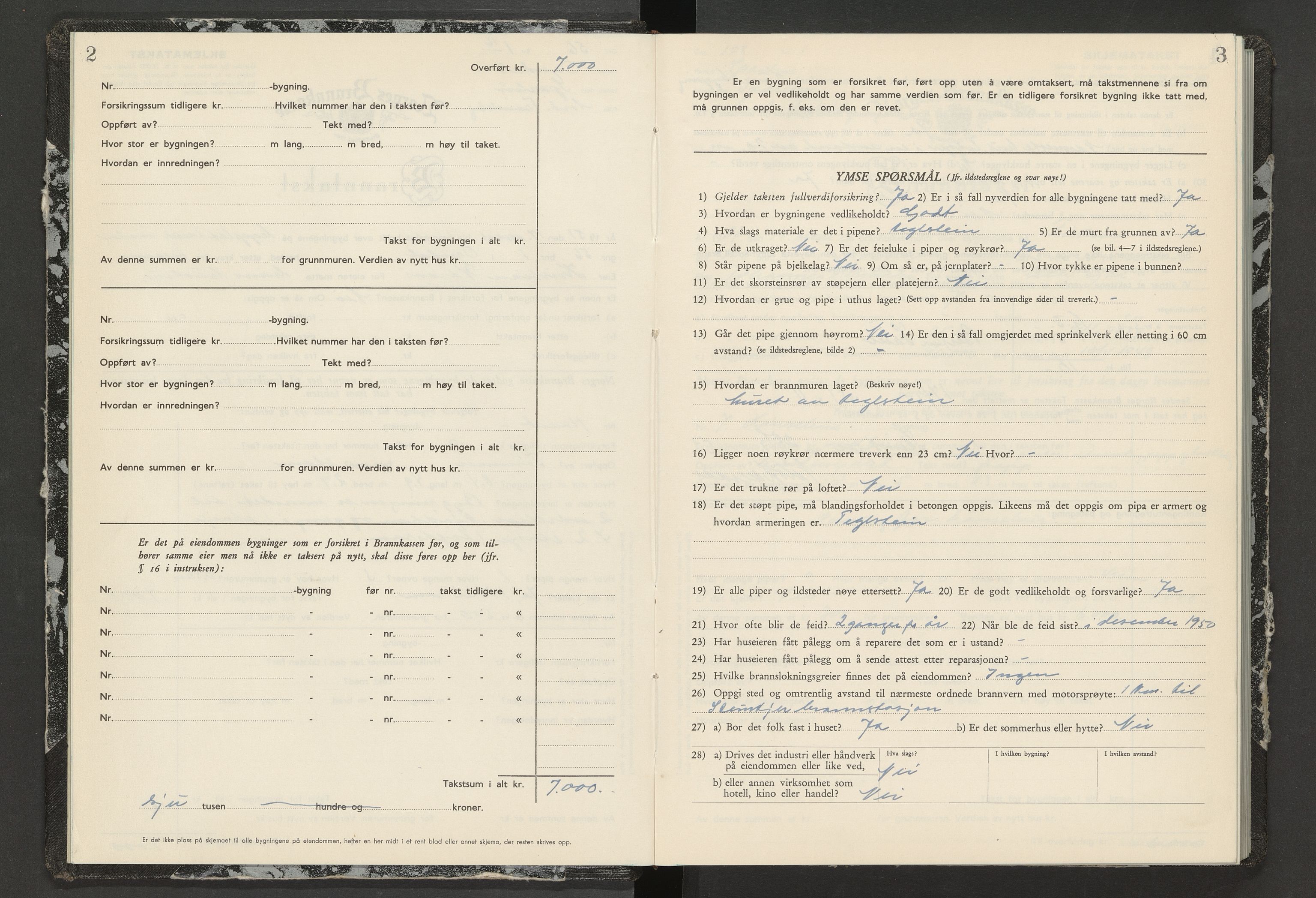 Norges Brannkasse Sparbu, AV/SAT-A-5550/Fb/L0004: Branntakstprotokoll, 1951-1956